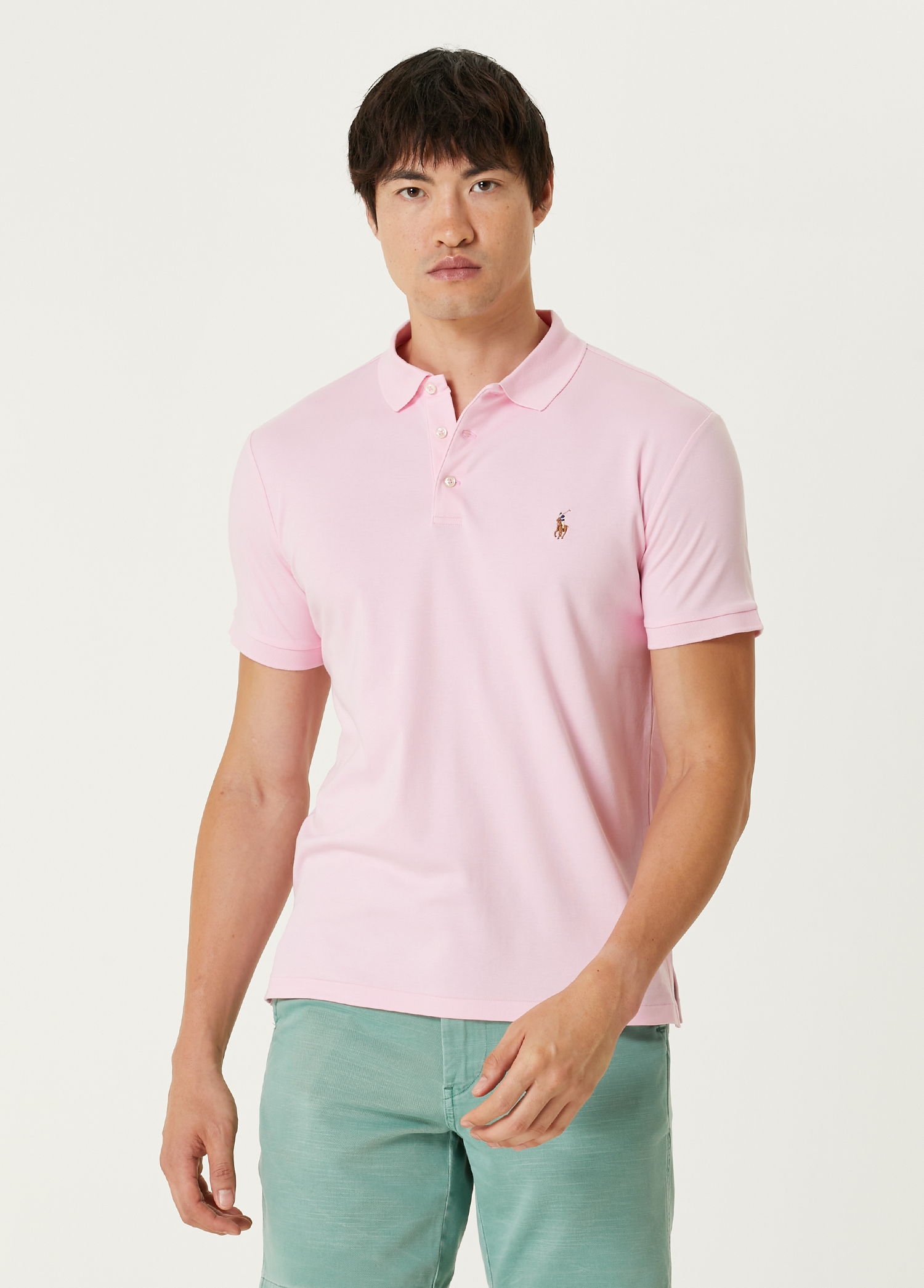 Pembe Polo Yaka T-shirt