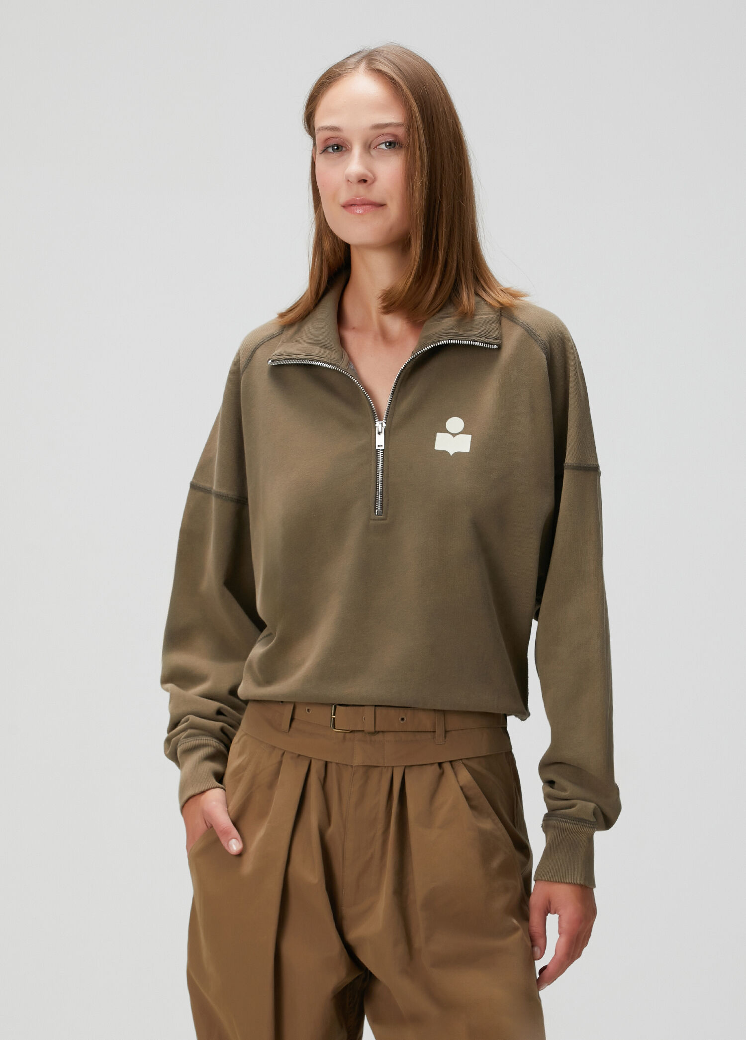 Ross Bronz Fermuarlı Sweatshirt