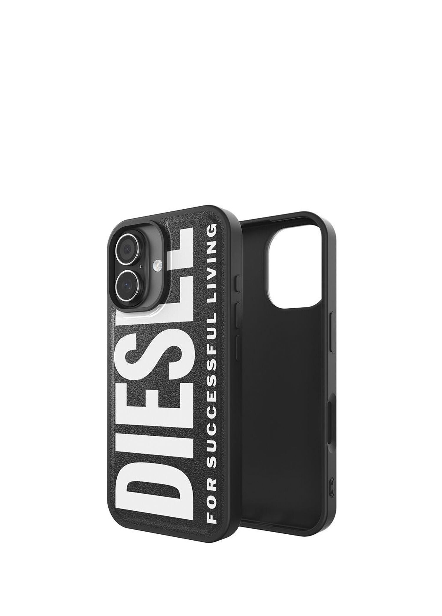 Diesel - iPhone 17 Destekli Core Kalıplı Siyah Beyaz Magsafe Uyumlu Telefon Kılıfı - Siyah