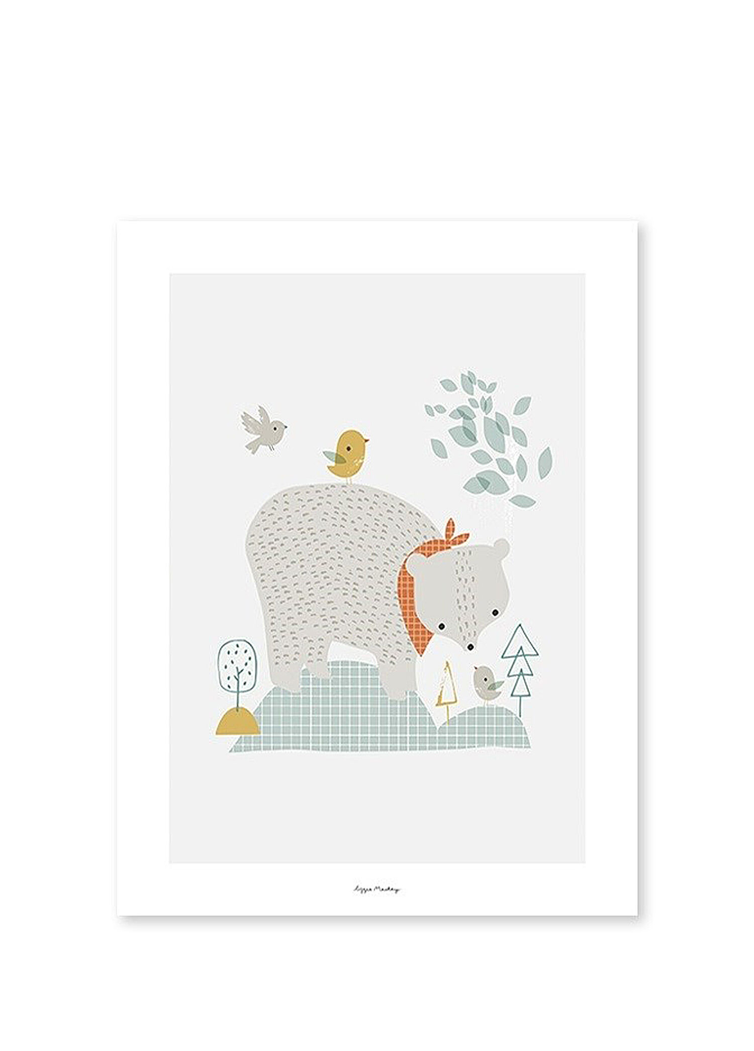 Orman Ayısı Bebek Odası Poster 30x40 cm