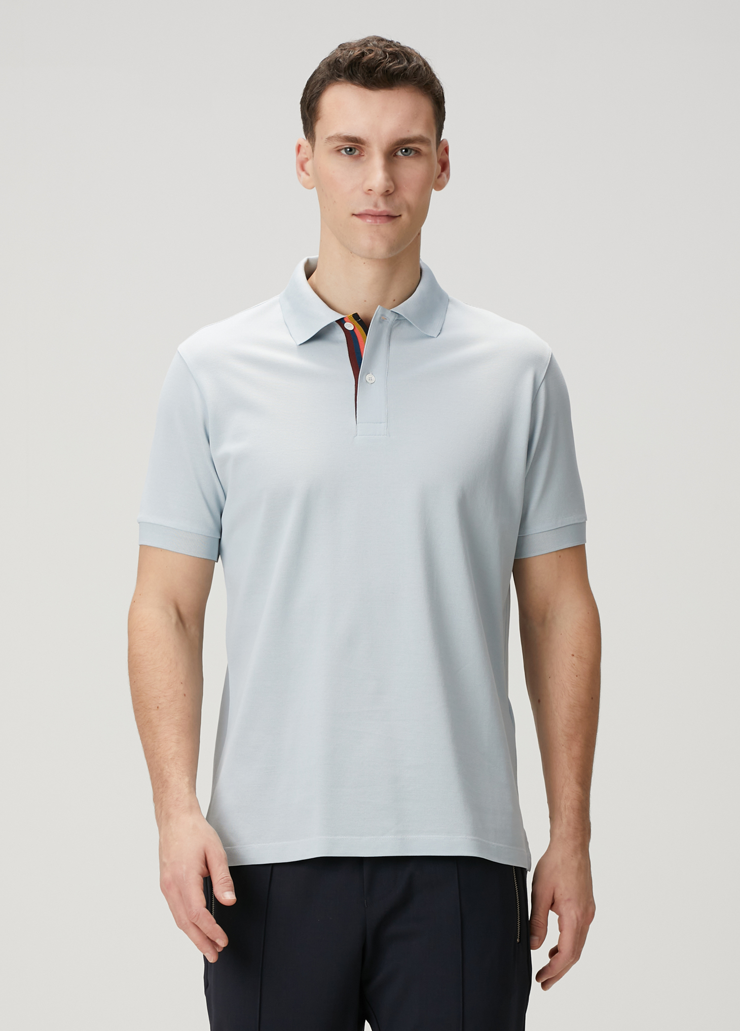 Açık Mavi Polo Yaka T-shirt