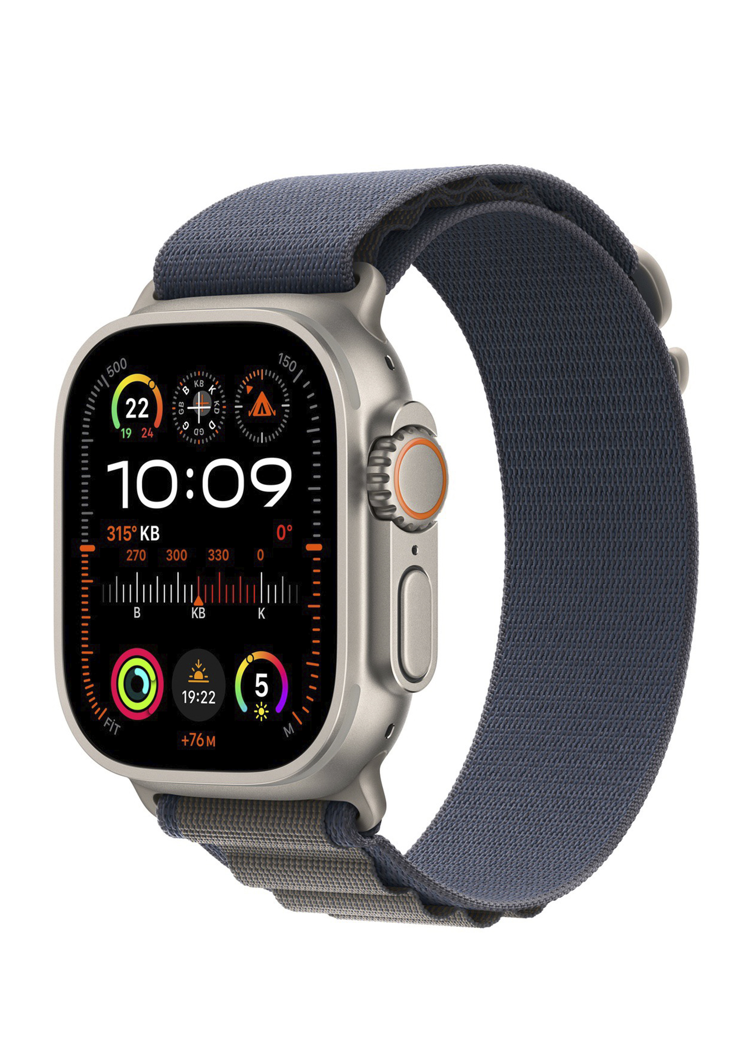 Watch Ultra 2 GPS + Cellular 49mm Titanyum Kasa ve Mavi Alpine Loop Küçük Boy Akıllı Saat