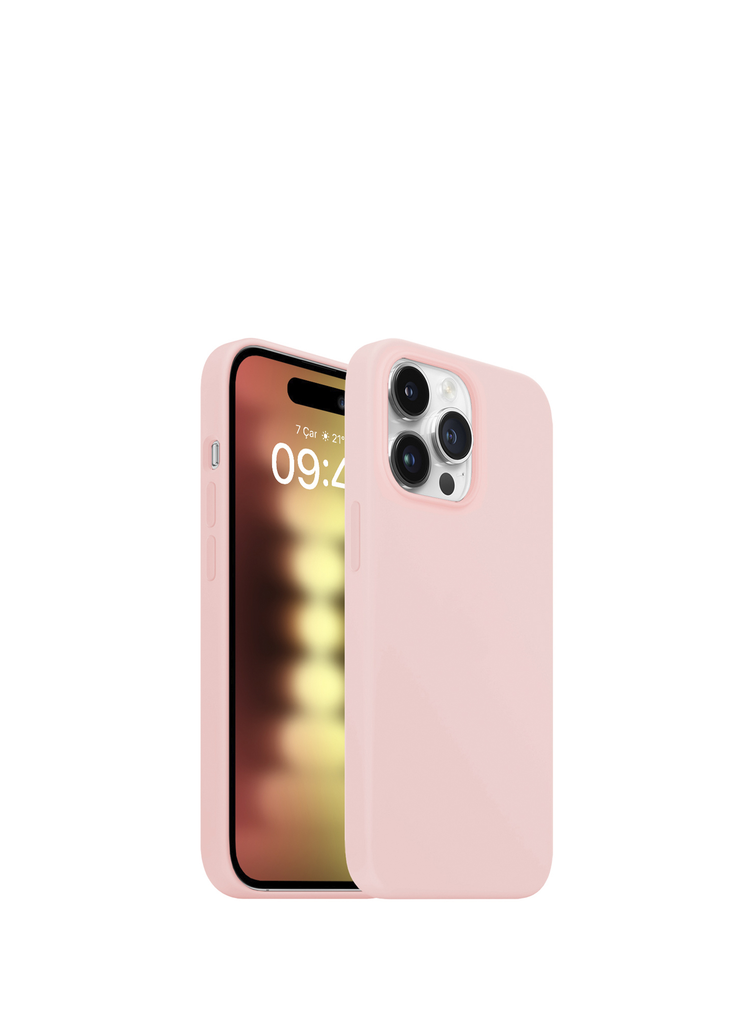 Pink iPhone 15 Pro Rubber Fit Kılıf