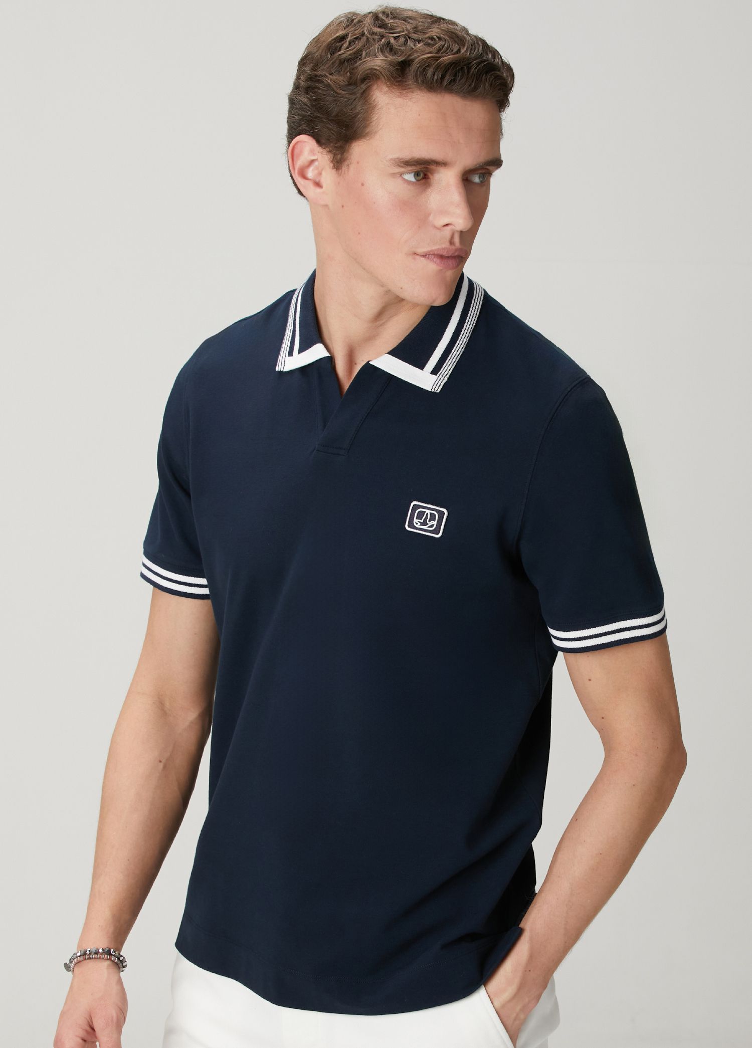 Beymen Club Lacivert Erkek Lacivert Comfort Fit Pike Polo T-shirt