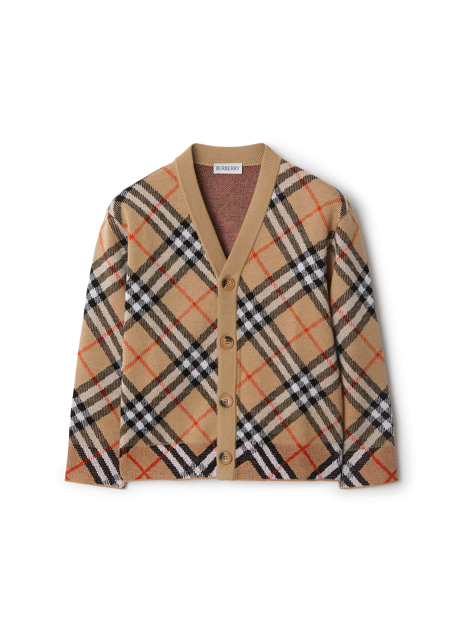 yuniyuniページ BURBERRY カーディガン ポロワンピース Burberry - Graham Wool Cardigan Bej Uzun Kollu Unisex Çocuk Hırka