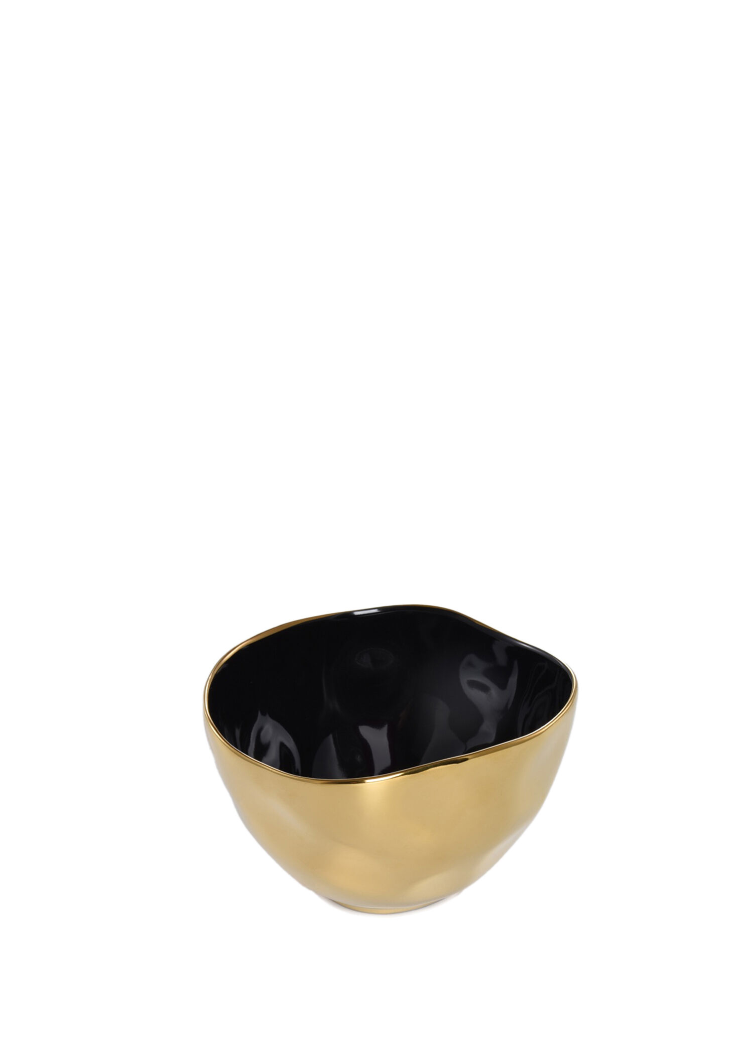 Siyah Gold Porselen Kase