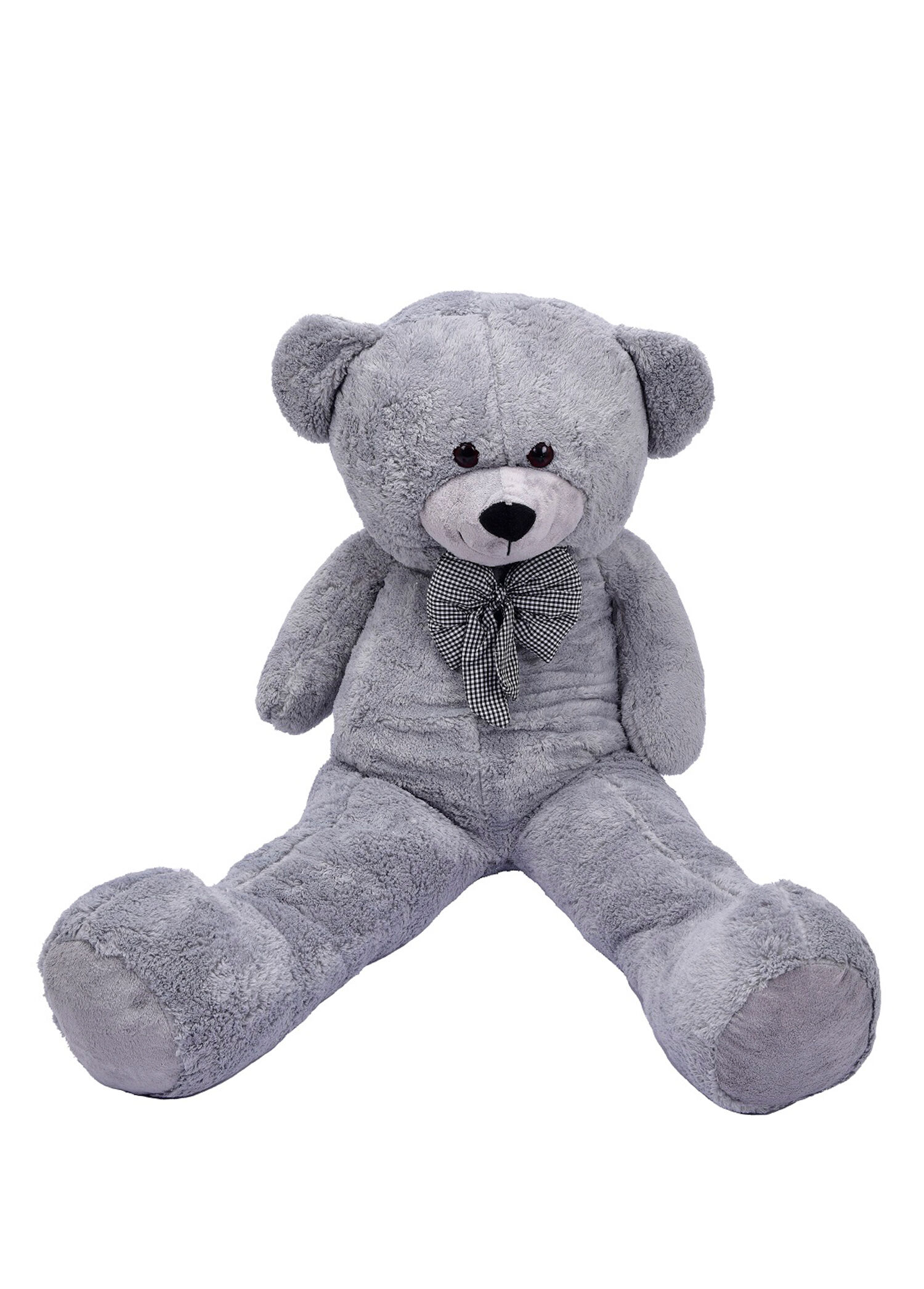 Bonnie Papyonlu Gri Ayı Peluş Oyuncak