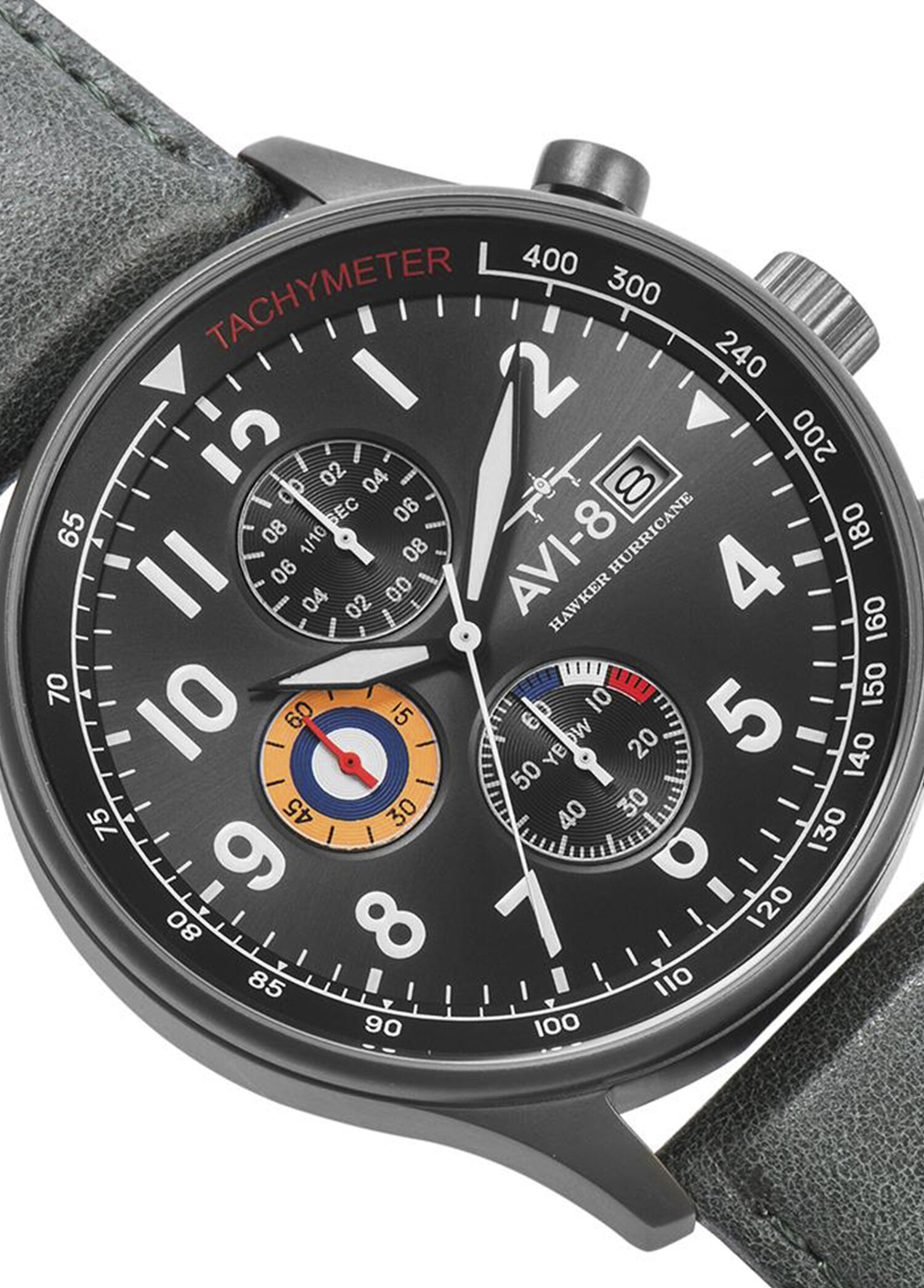 AVI-8 Yeşil Erkek Hawker Hurricane AV-4011-0D Yeşil Deri Erkek Kol