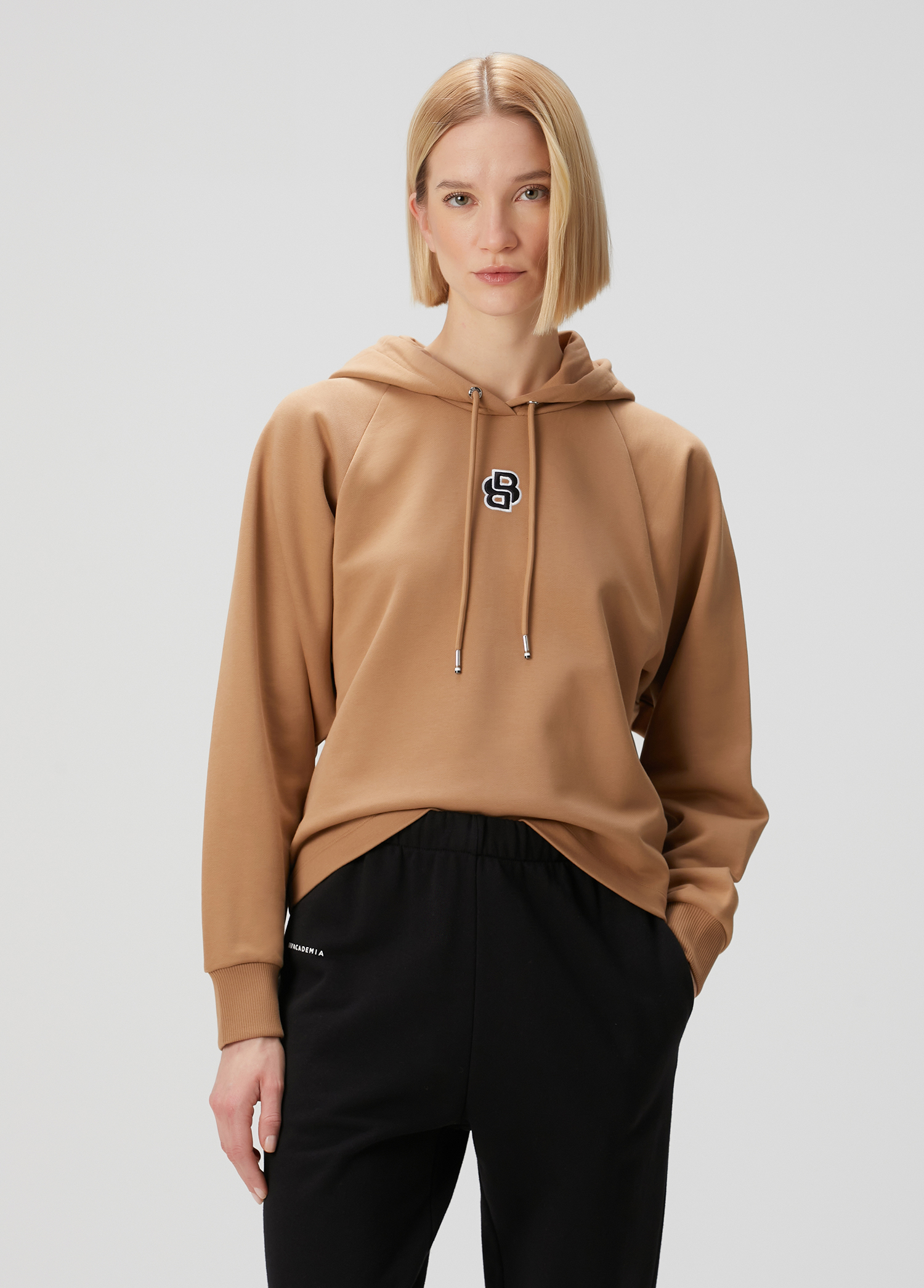 Bej Kapüşonlu Sweatshirt