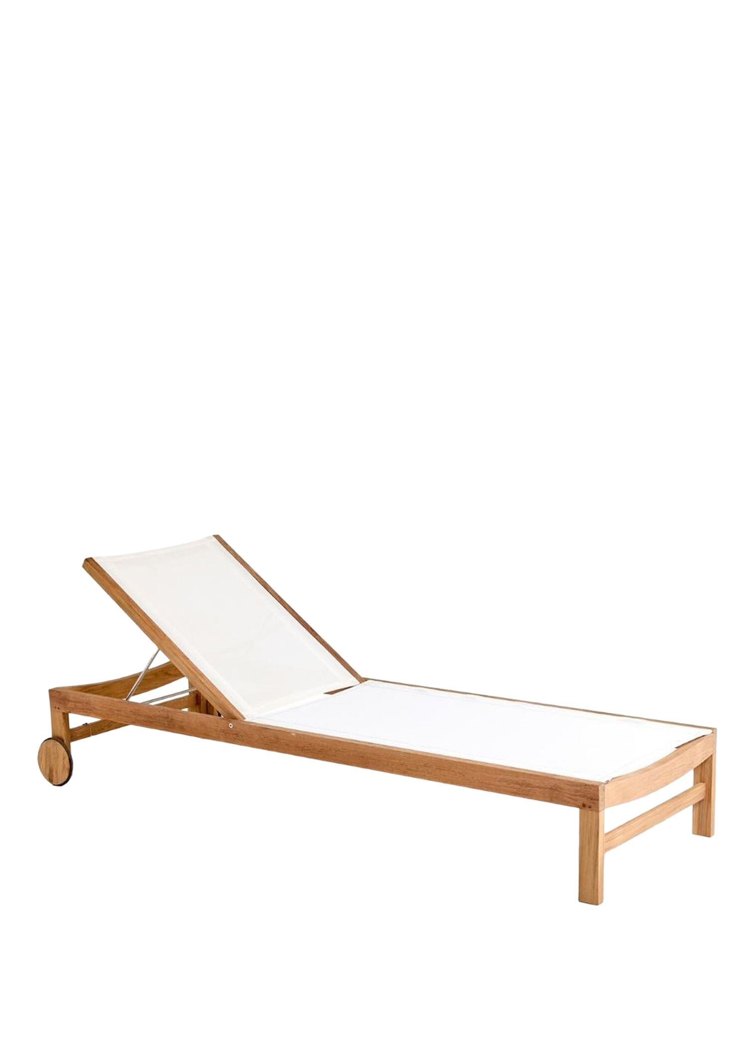 Sand Ivory Teak Beyaz Şezlong