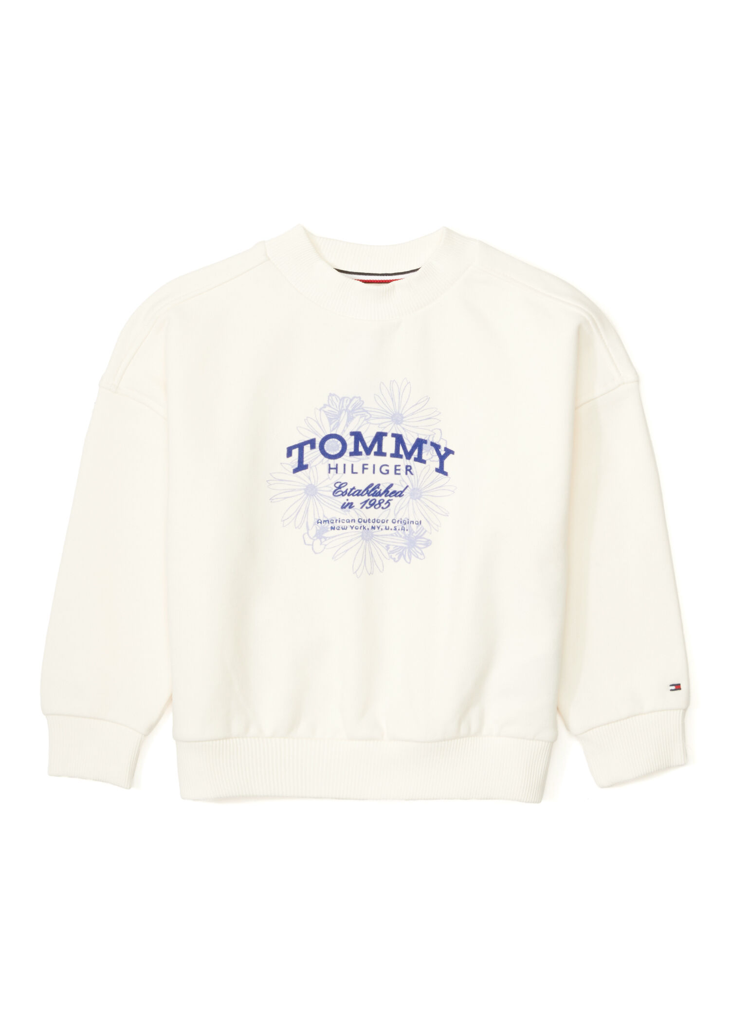 Flock Flower Beyaz Kız Çocuk Sweatshirt