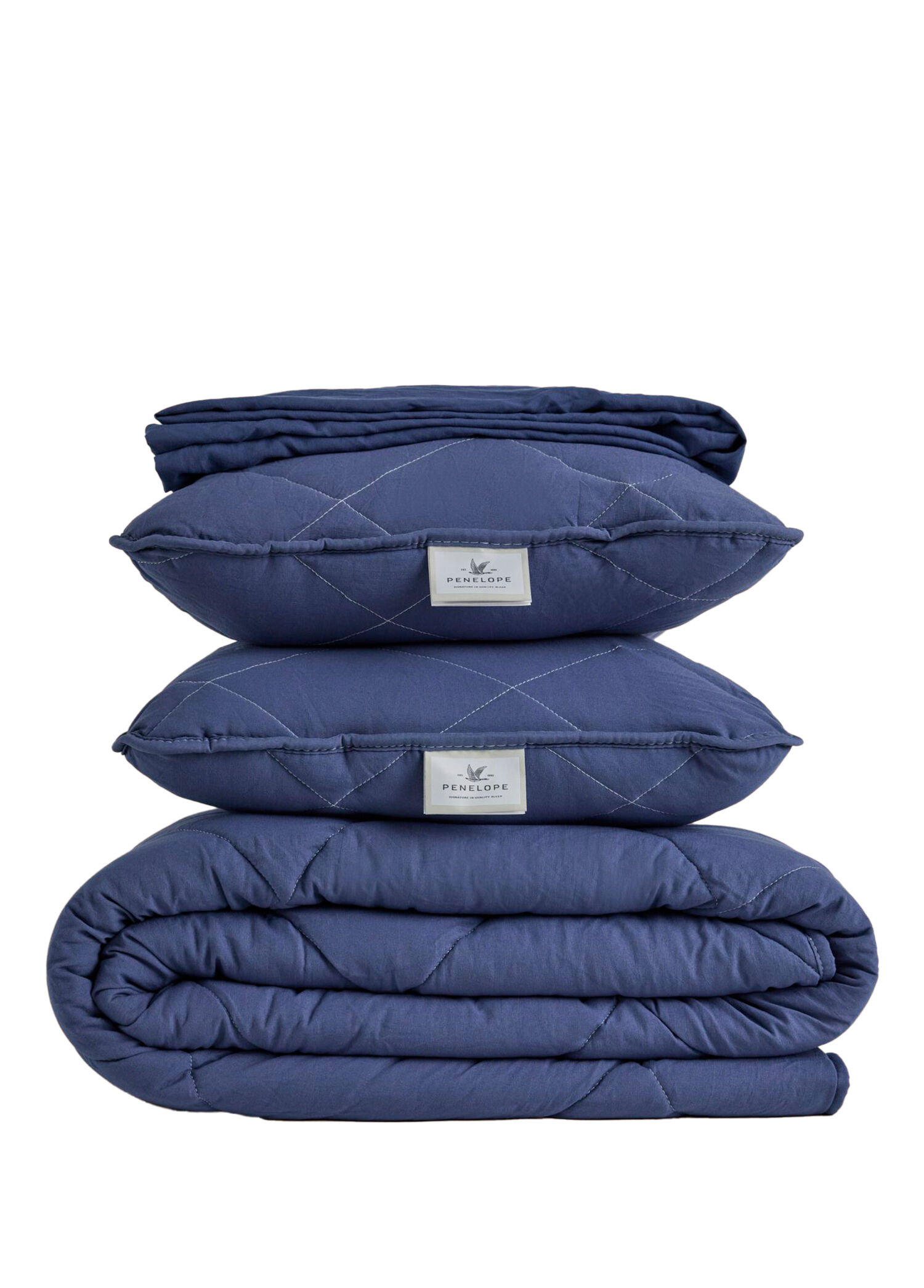 Colors in Comfort Mavi Denim Microfiber Kumaş Çift Kişilik Yastık ve Yorgan Seti 195 x 215 cm