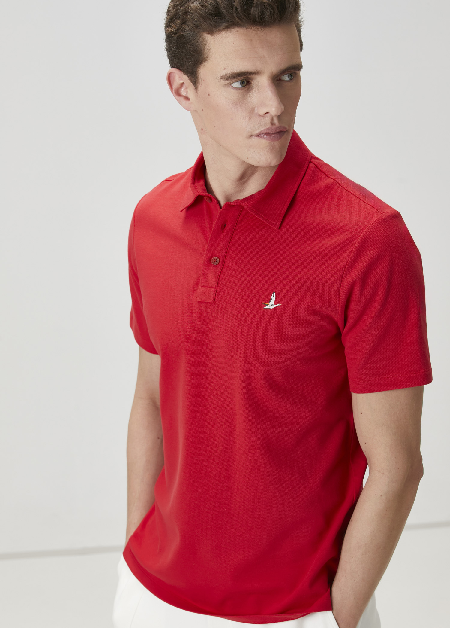 Comfort Fit Kırmızı Polo Yaka T-shirt_1