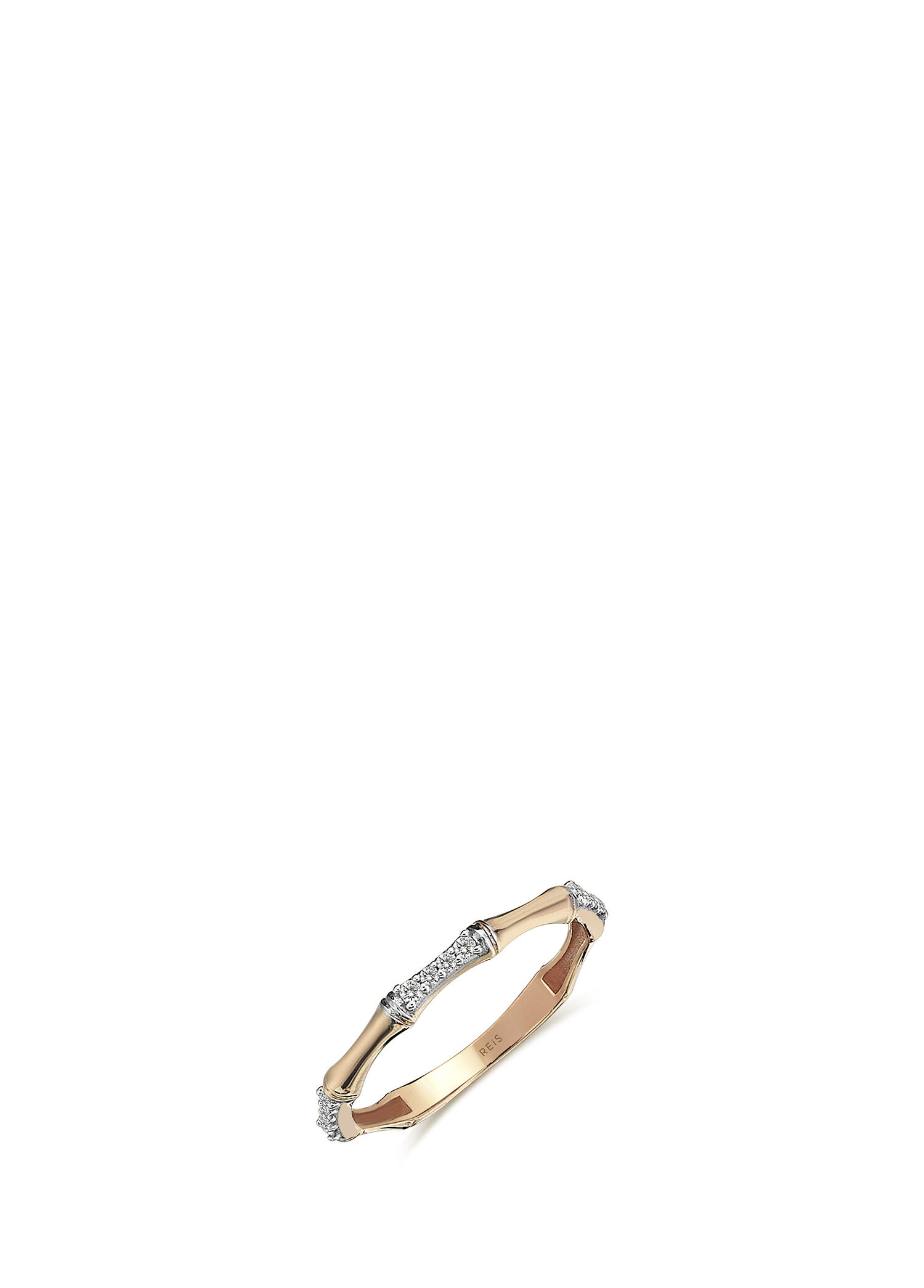Single Bone Pırlanta Taşlı 14 Ayar  Rose Gold Kadın Yüzük
