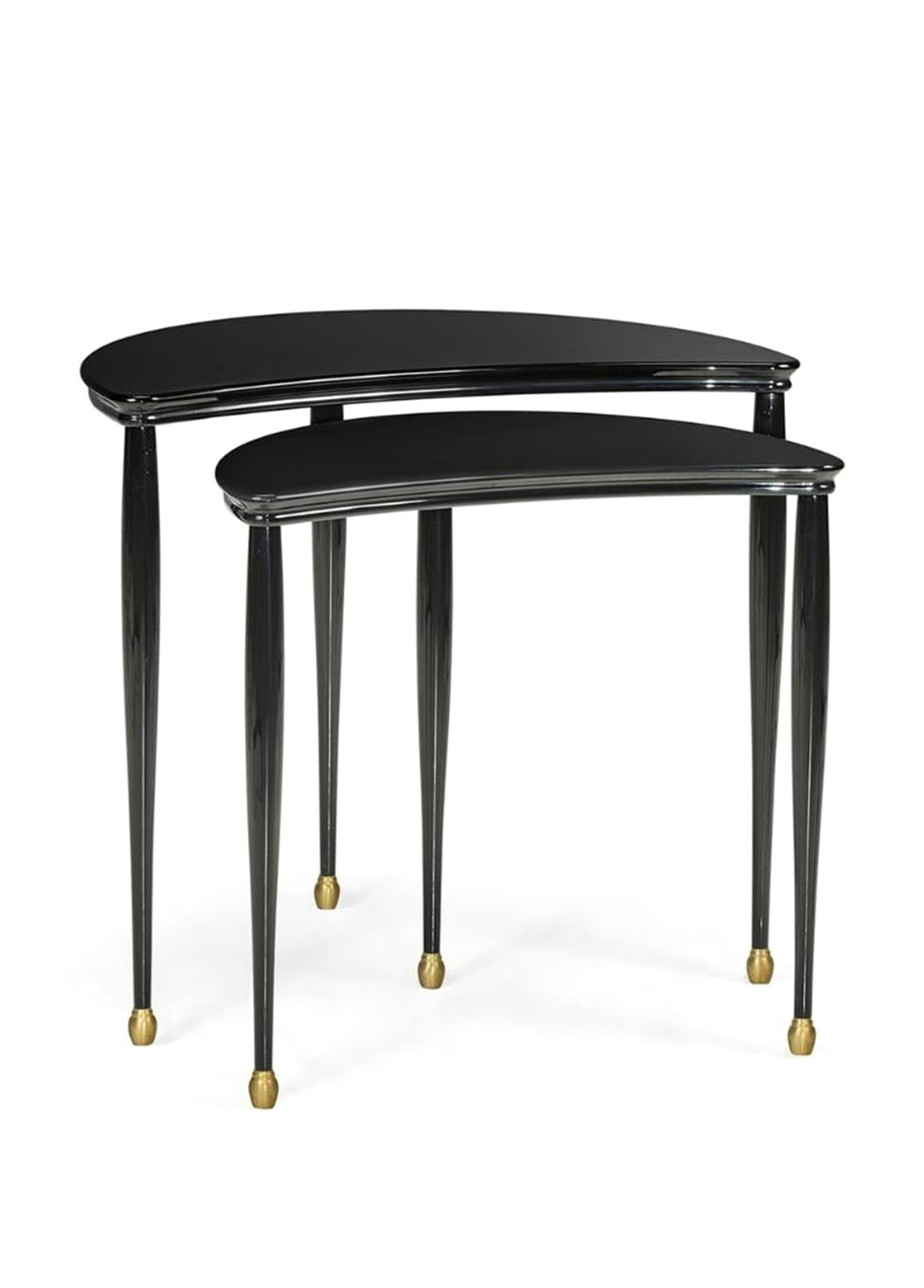 Berkley Piano Black Lacquer Ahşap Zigon Sehpa