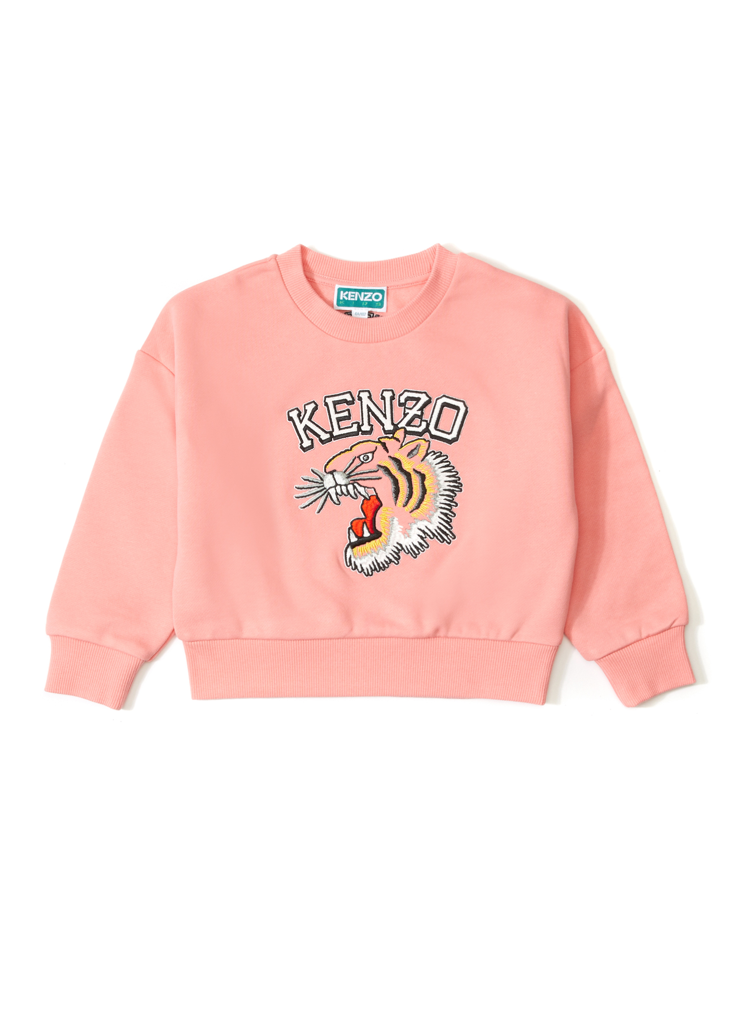 Pembe Logo Nakışlı Kız Çocuk Sweatshirt