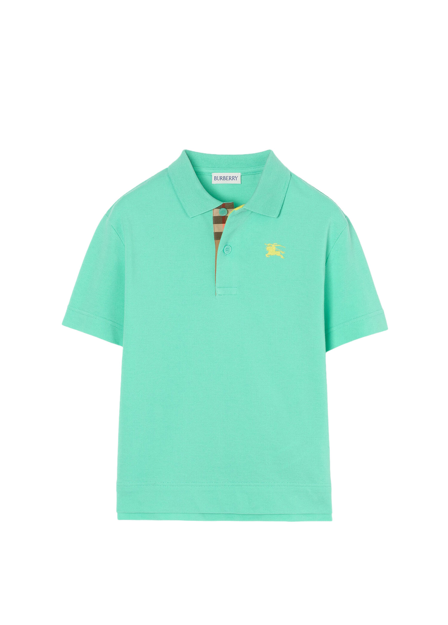 Piqua Yeşil Pamuklu Polo Yaka Kısa Kollu Unisex Çocuk T-Shirt