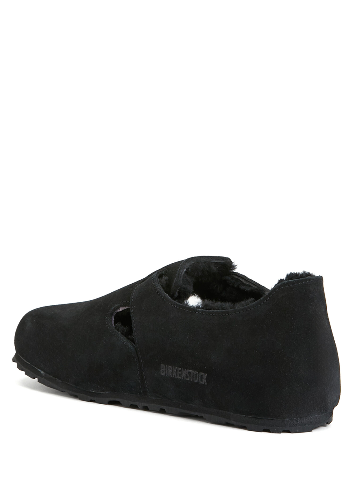 Birkenstock - London Shearling Siyah Kadın Ayakkabı - Siyah