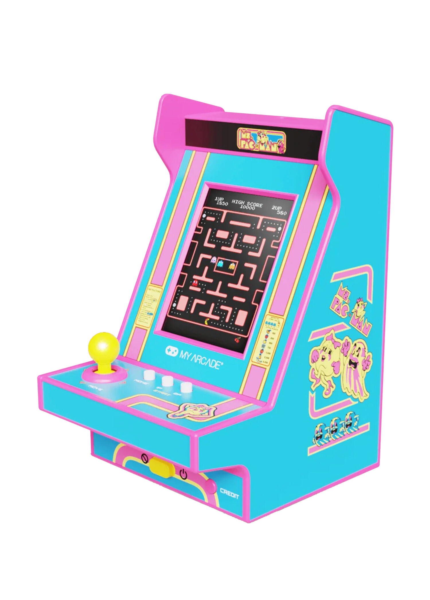 My Arcade - Nano Player Pro Ms Pac-Man Oyun Konsolu - Mavi-Pembe
