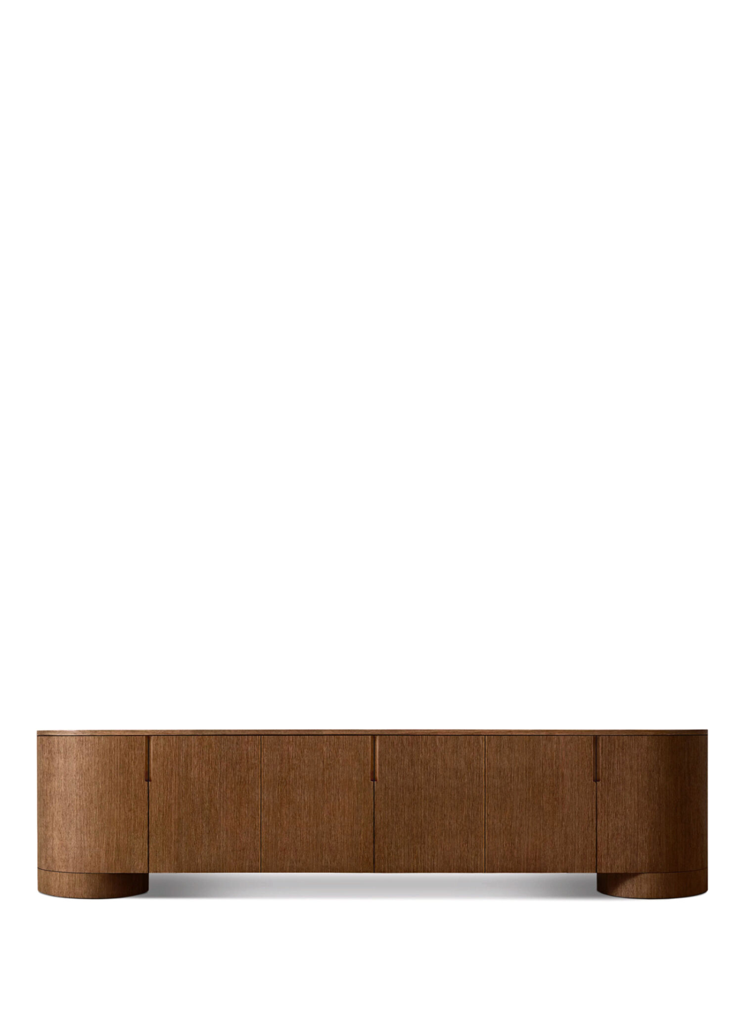 Poseidon Kahverengi Meşe Ahşap 6 Kapaklı TV Konsolu 240 x 45 cm
