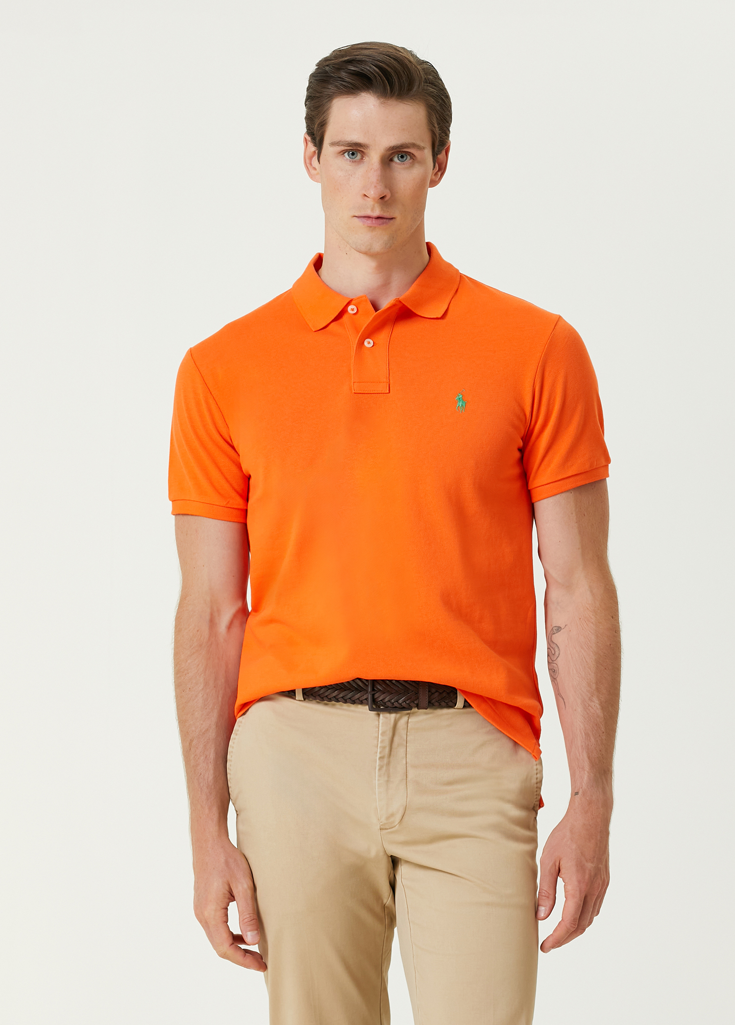 Turuncu Polo Yaka T-shirt