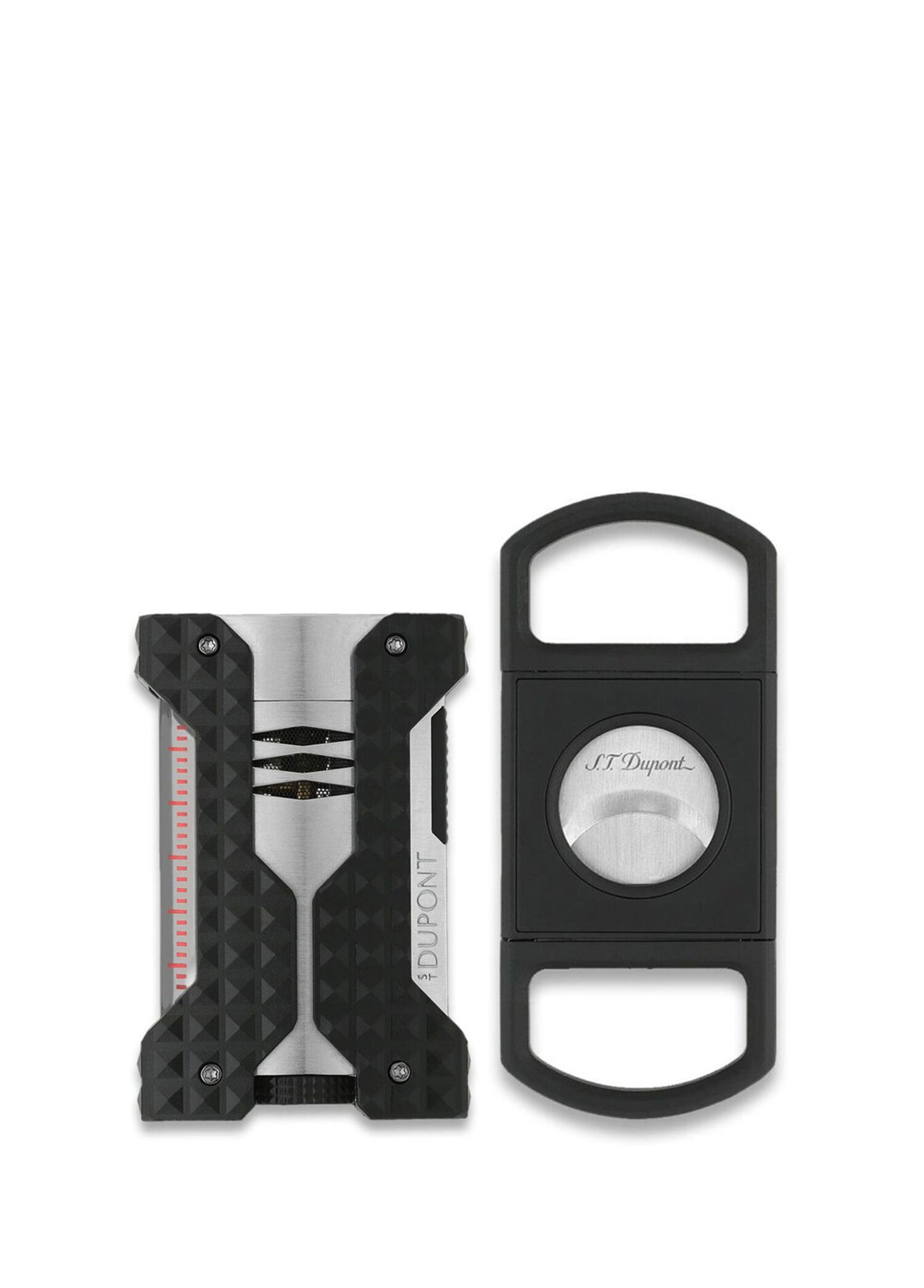 Windproof Rüzgar Geçirmez Krom Puro Çakmağı ve Kesici Seti