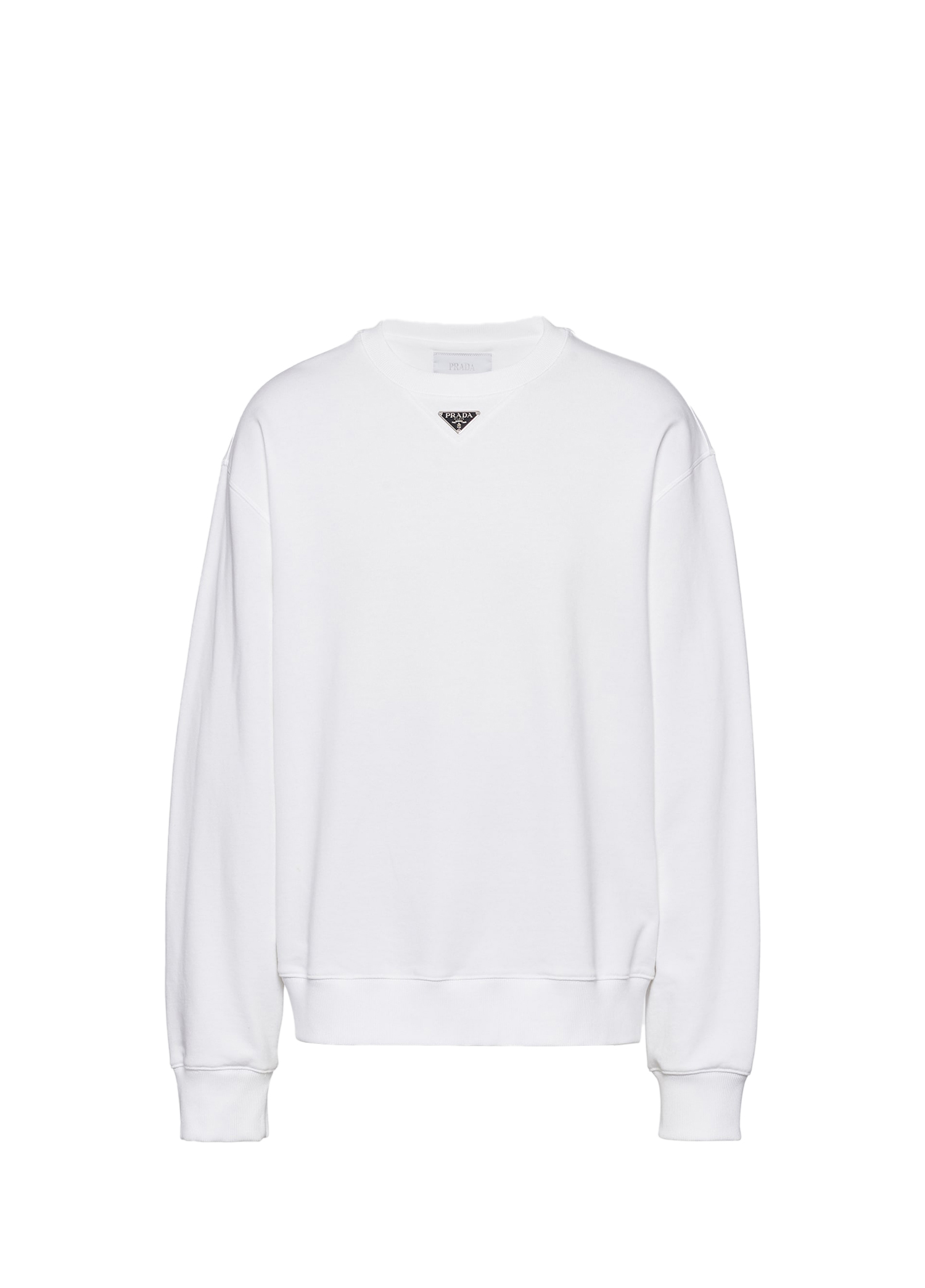 Üçgen Logolu Oversize Pamuklu Sweatshirt