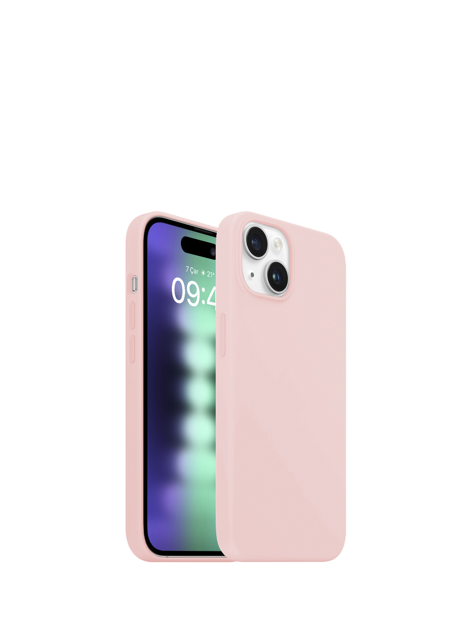 Pink iPhone 15 Plus Rubber Fit Kılıf