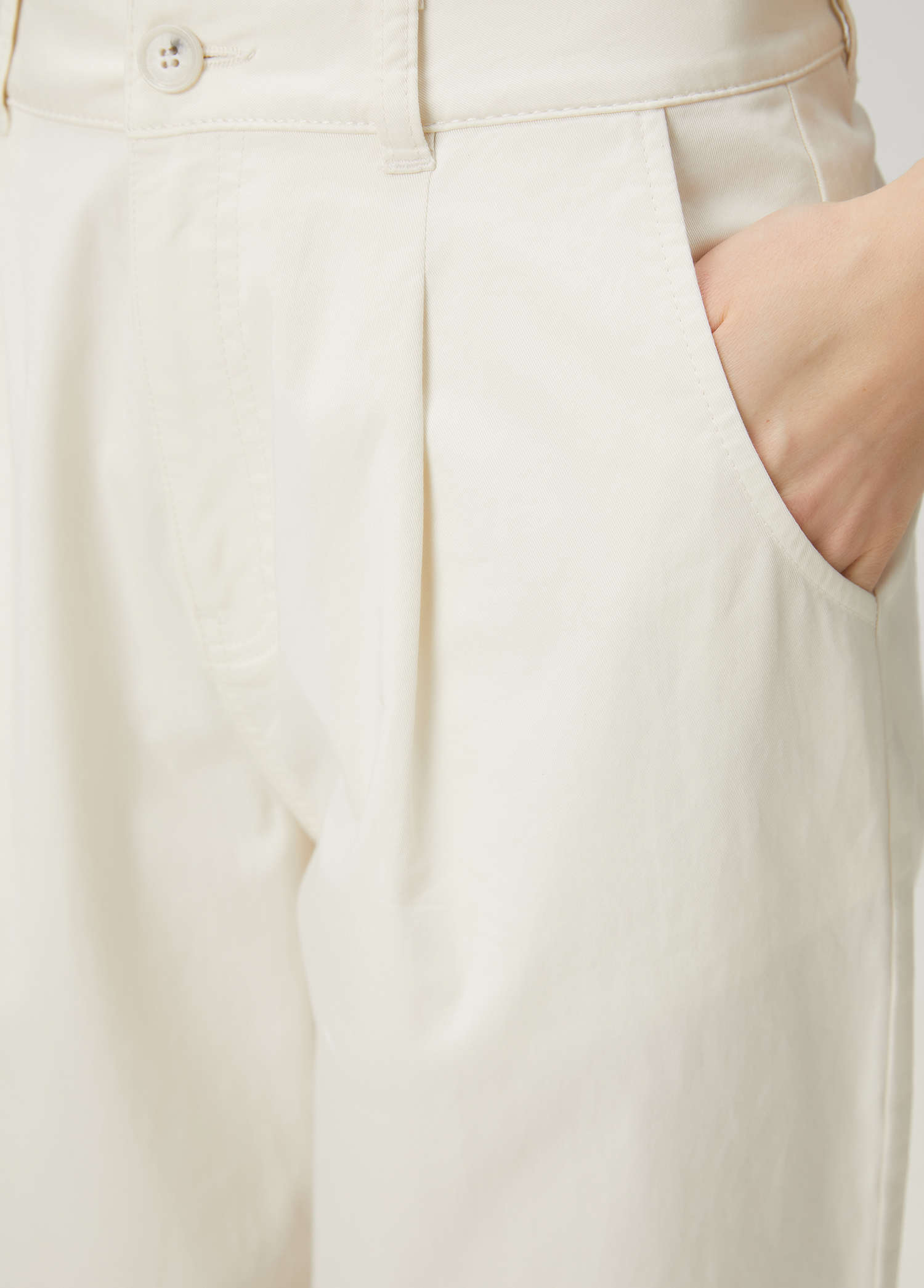 Kırık Beyaz Gabardin Chino Pantolon_4