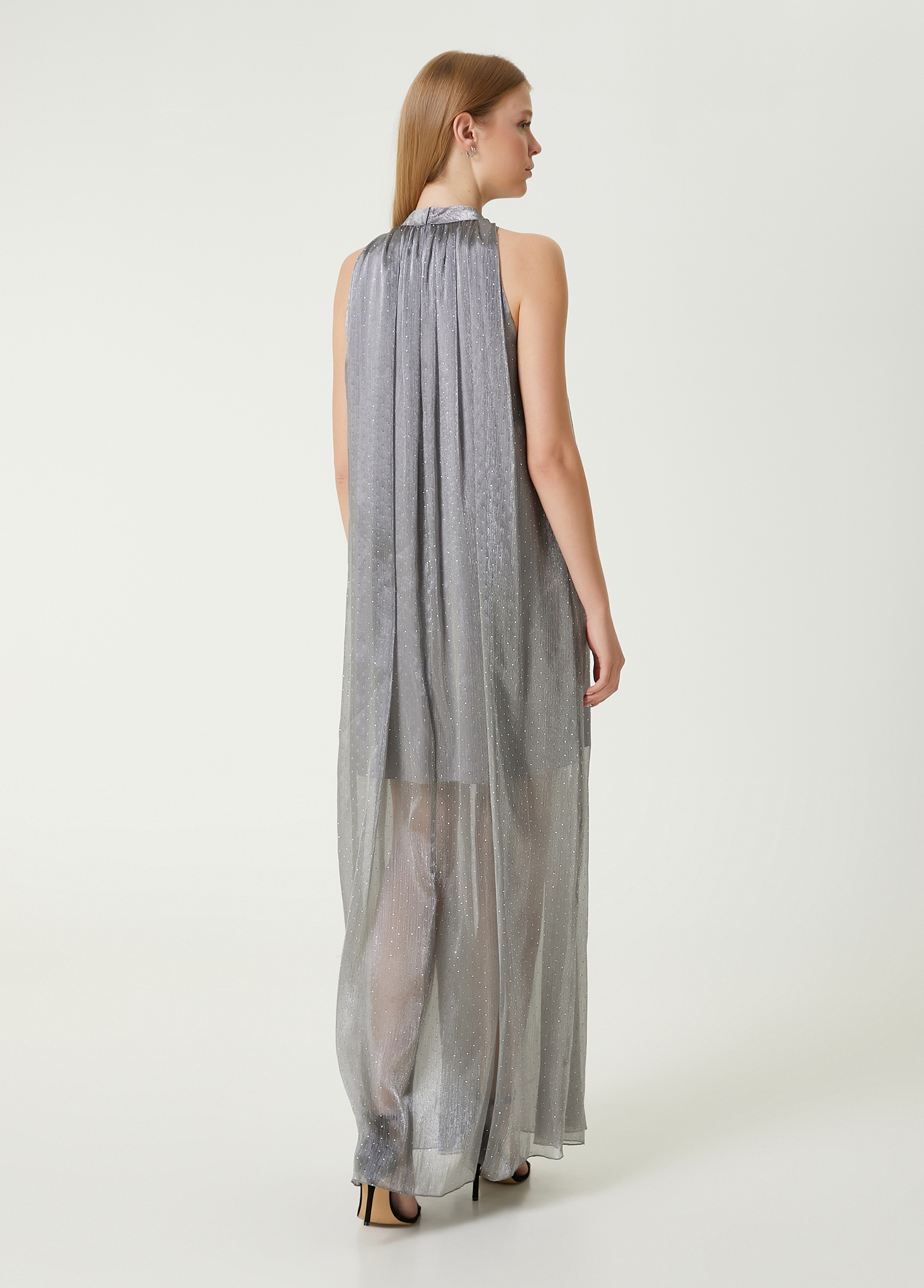 Silver Maxi Elbise_5