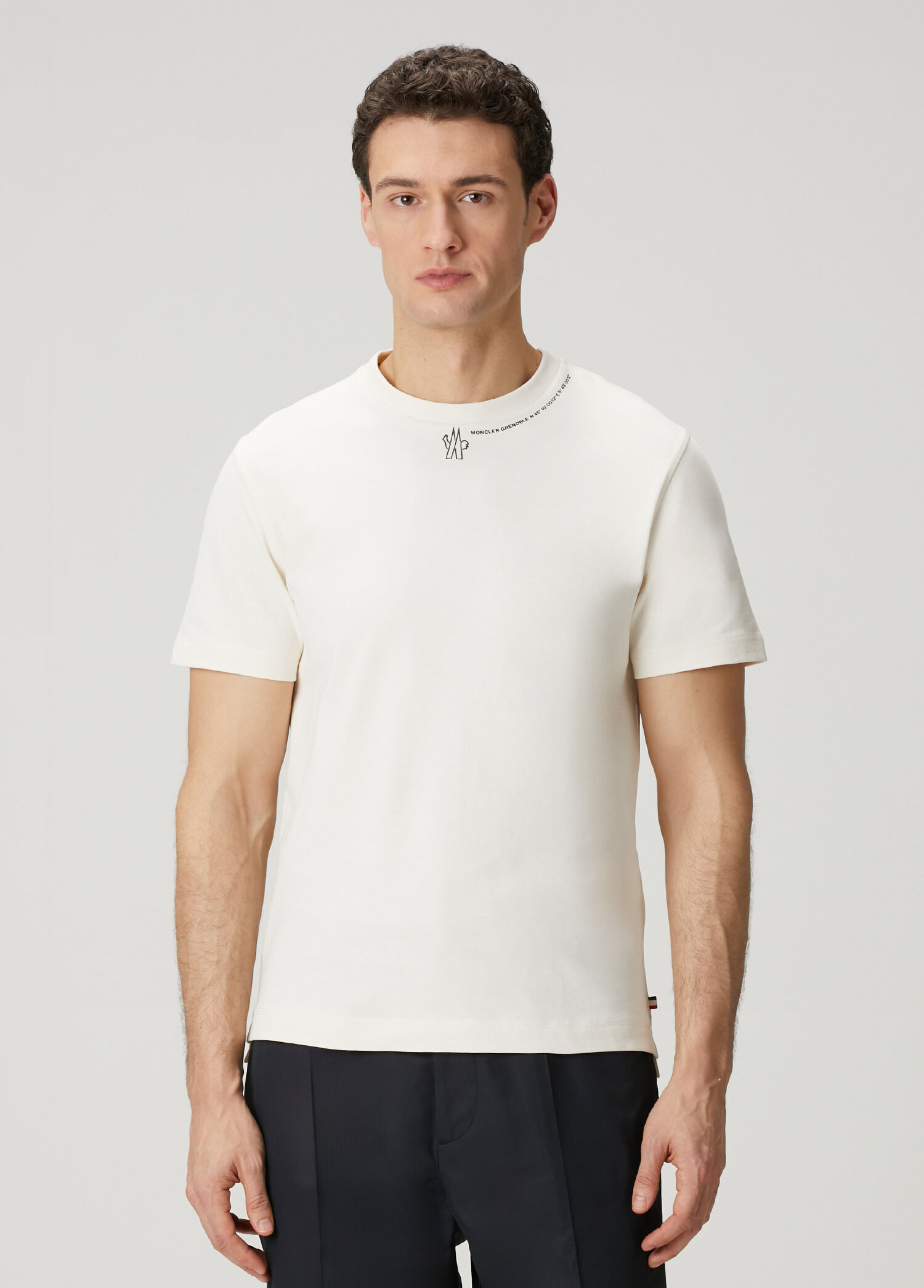 Beyaz Logo Baskılı T-shirt