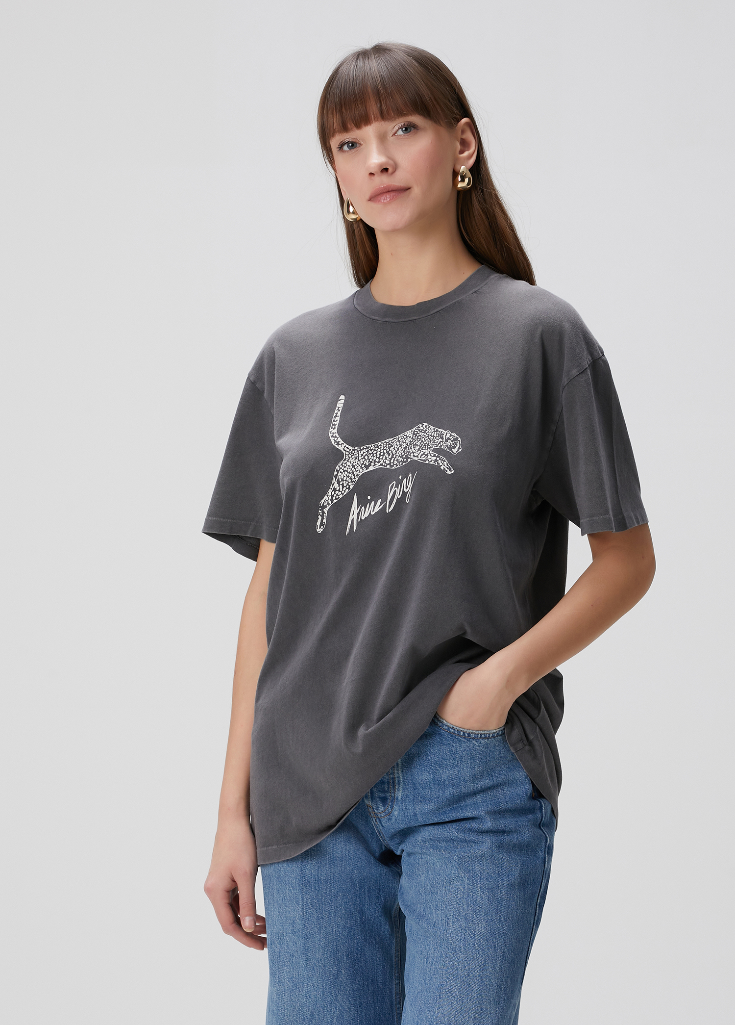 Walker Spotted Leopard Antrasit T-shirt