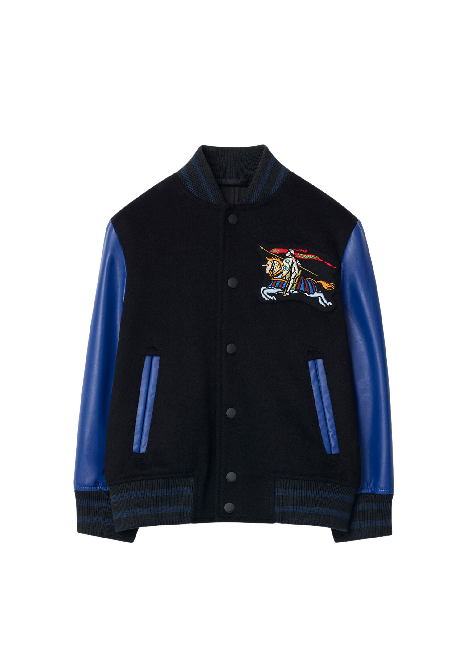 Siyah Yün Kaşmir Bomber Unisex Çocuk Ceket