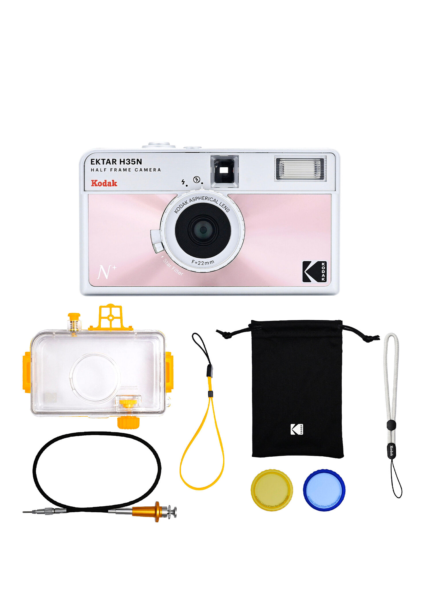 Ektar H35N Sırlı Pembe 35mm Filmli Fotoğraf Makinesi Premium Paket