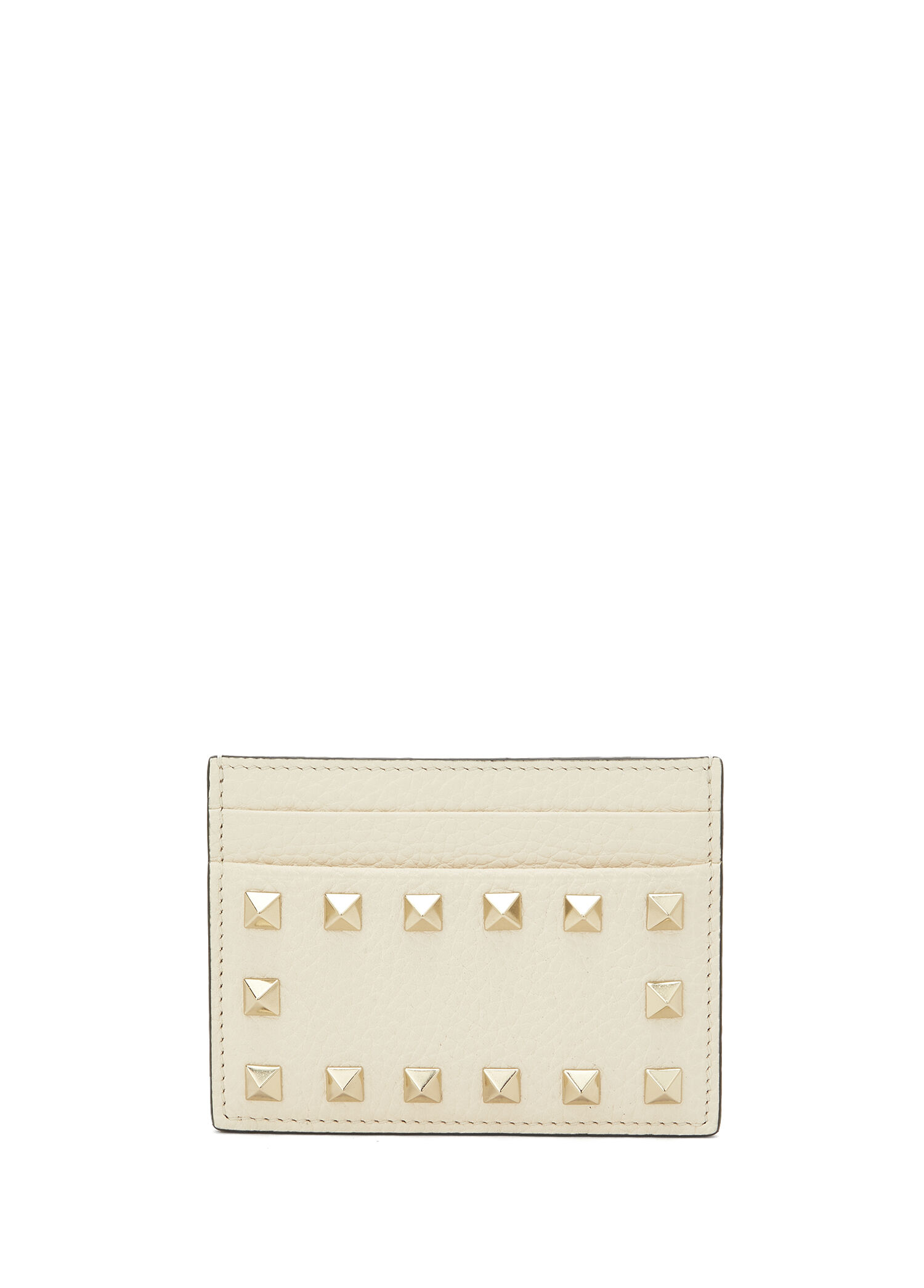 Rockstud Ekru Kadın Deri Kartlık