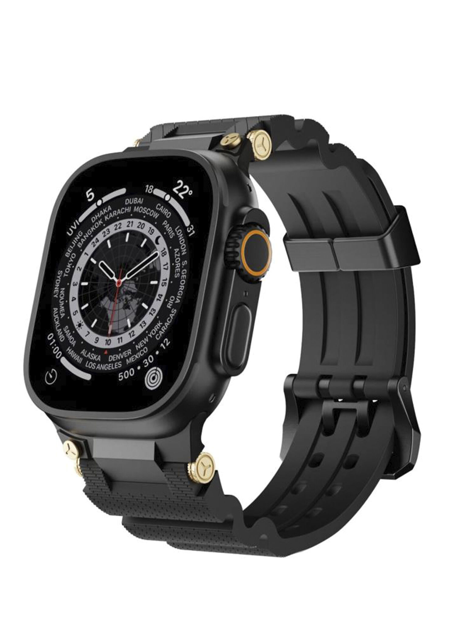 Gripline Apple Watch Ultra Uyumlu Blackout Siyah Akıllı Saat Kordon