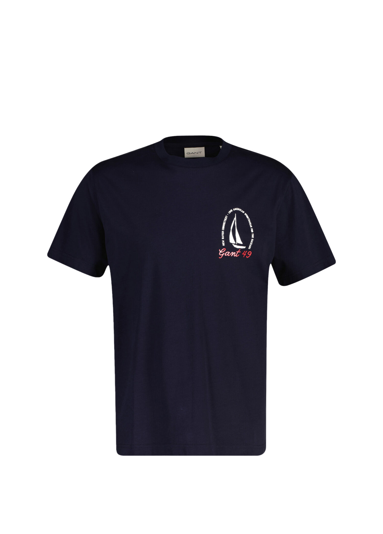 Baskılı Mavi Regular Fit Kısa Kollu Erkek T-Shirt