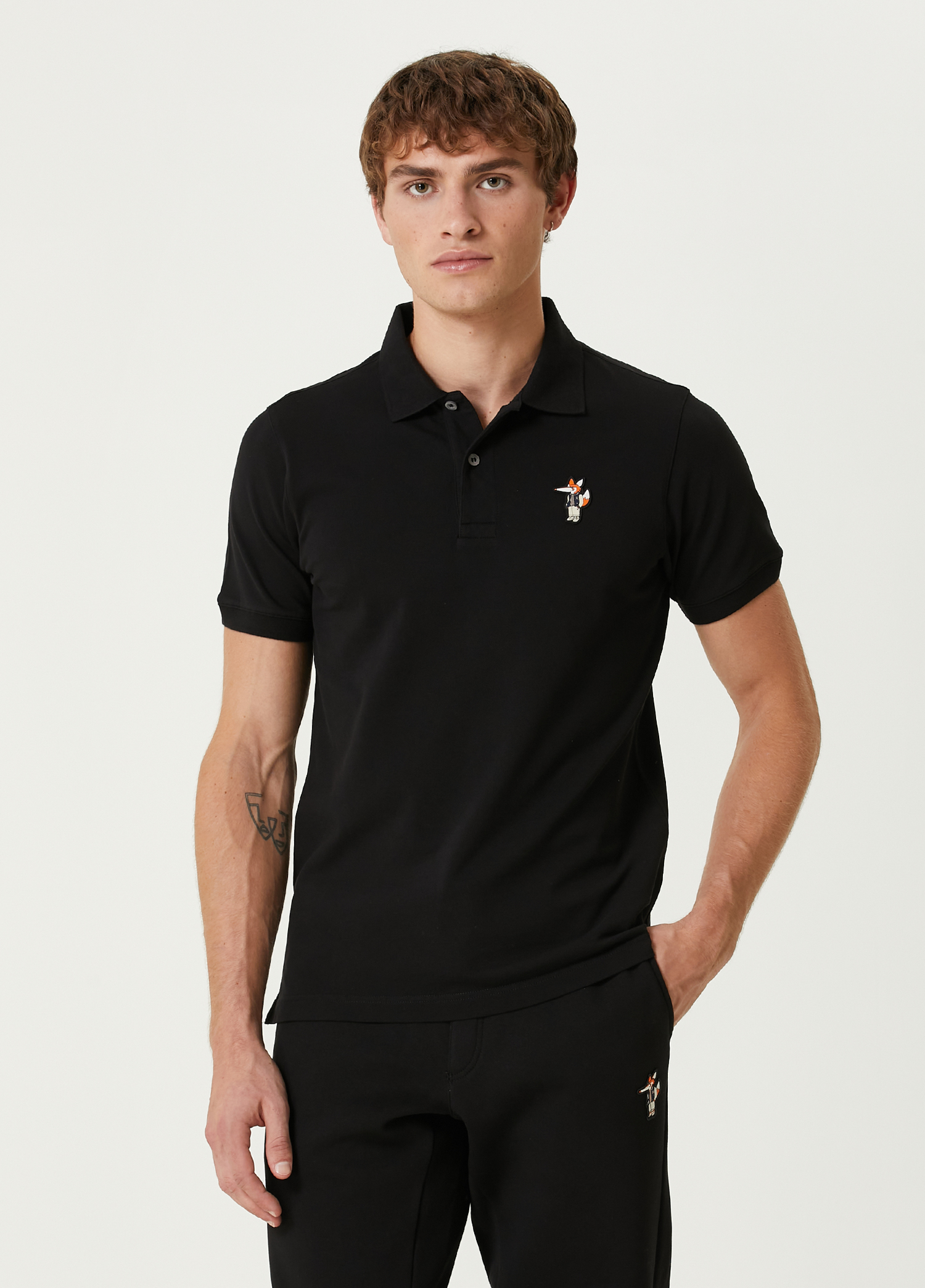 Siyah Polo Yaka T-shirt