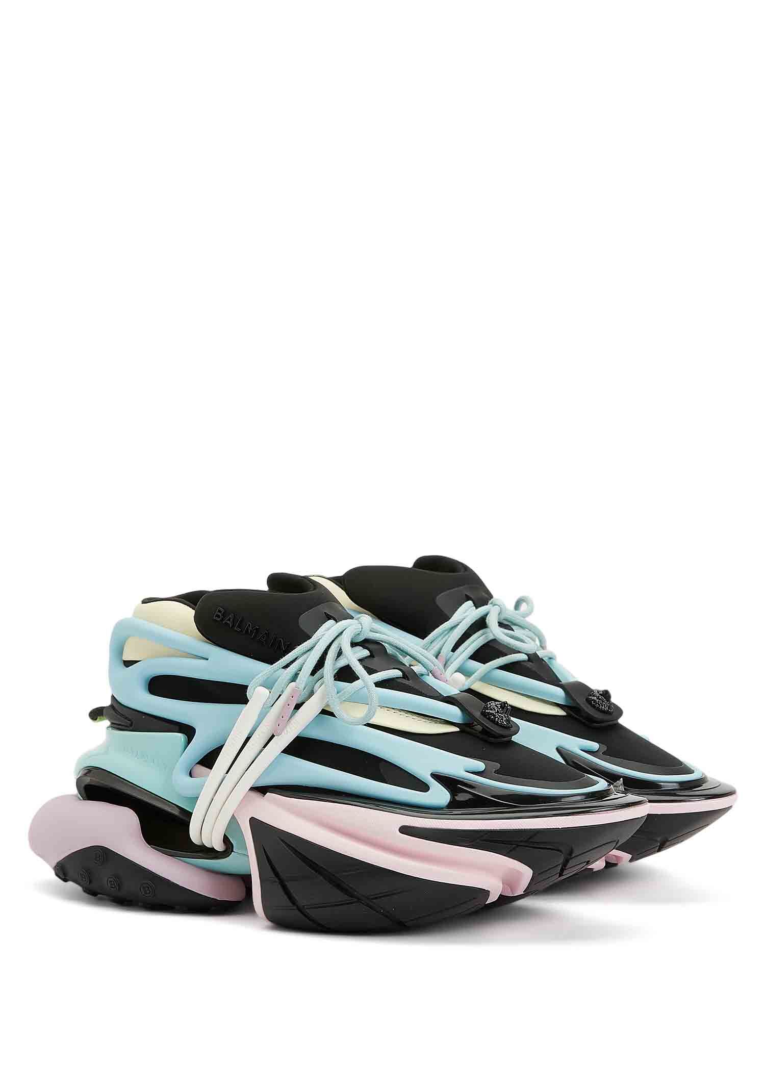 Balmain - Unicorn Siyah Erkek Sneaker - Çok Renkli Siyah