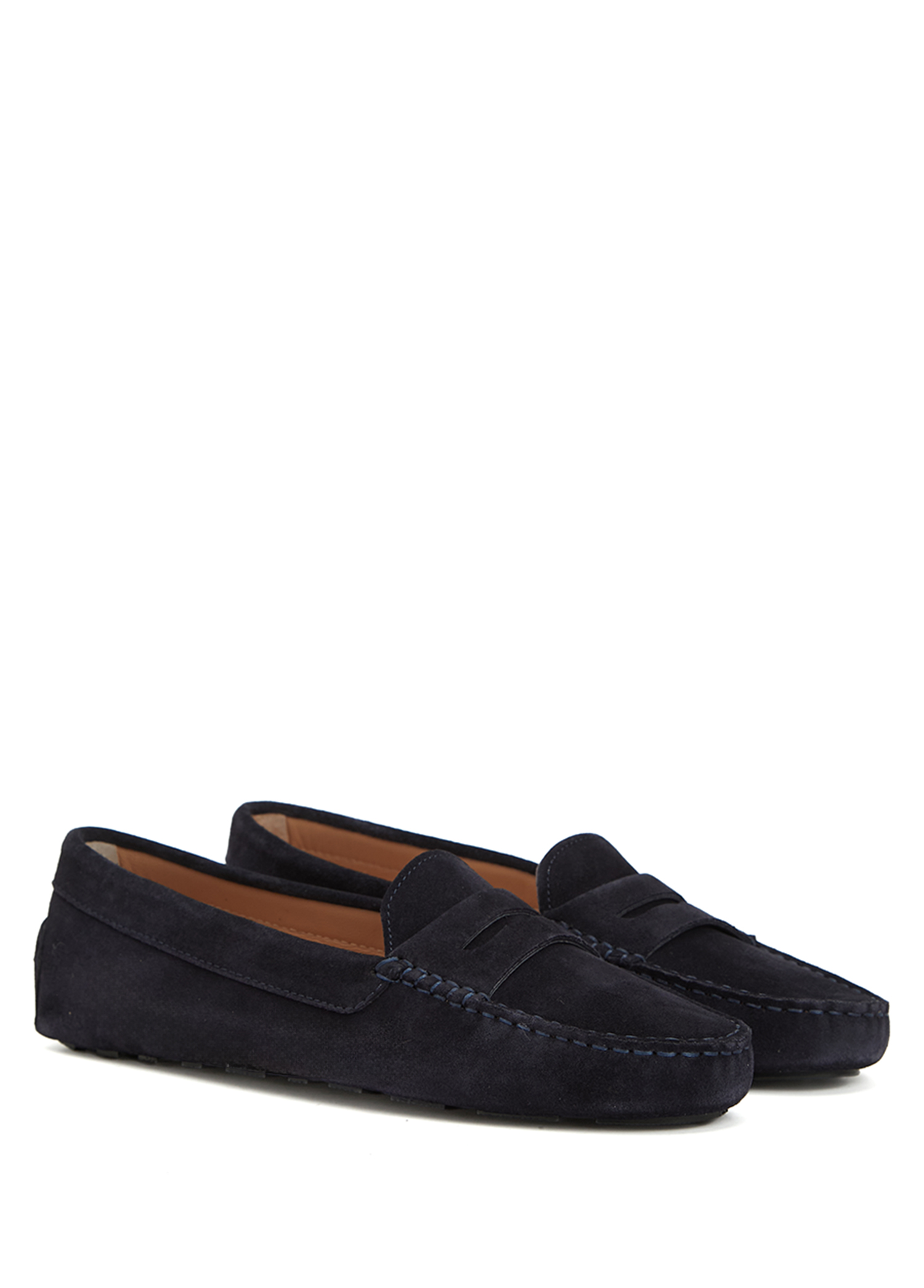 Lacivert Kadın Süet Loafer_1