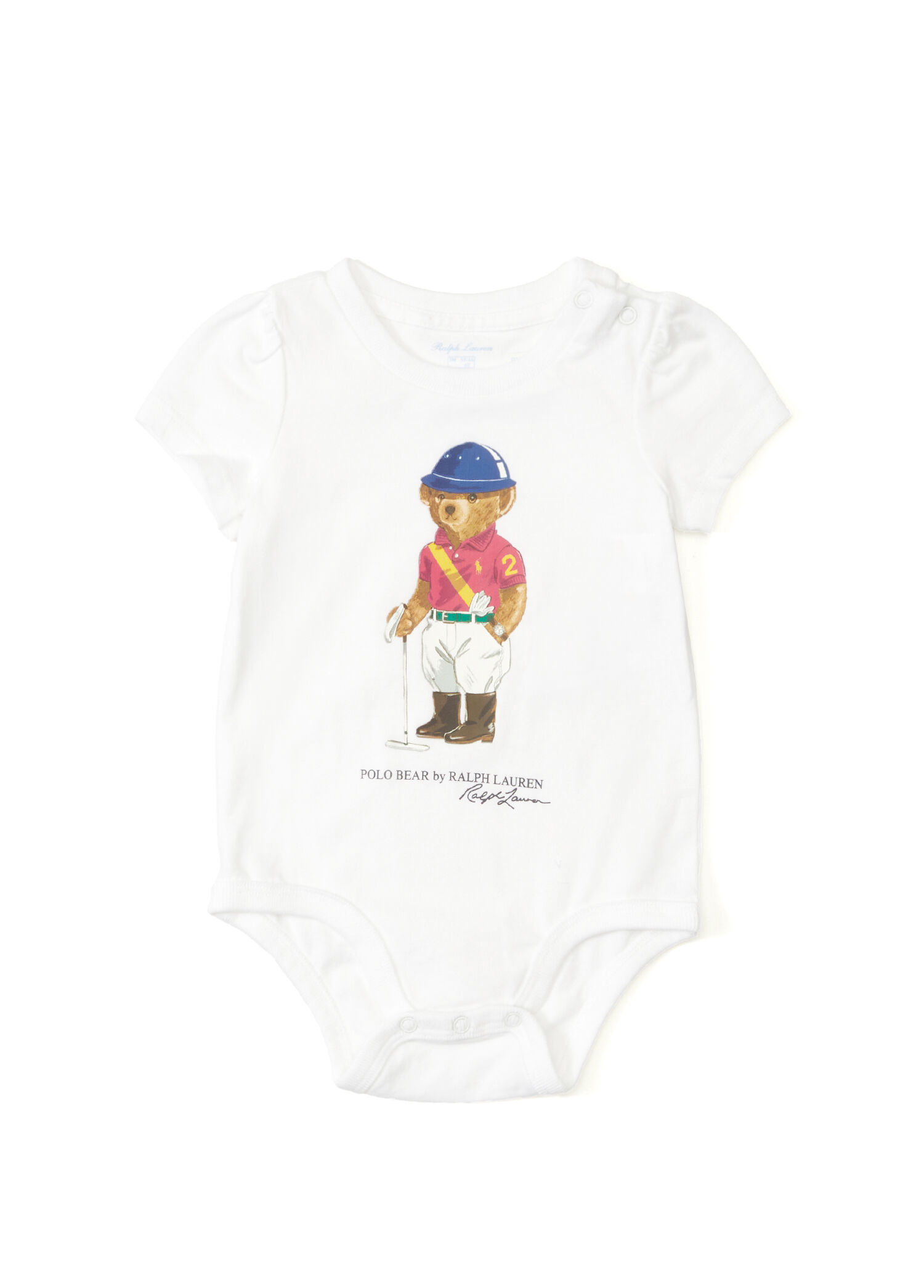 Polo Bear Beyaz Kız Bebek Tulum