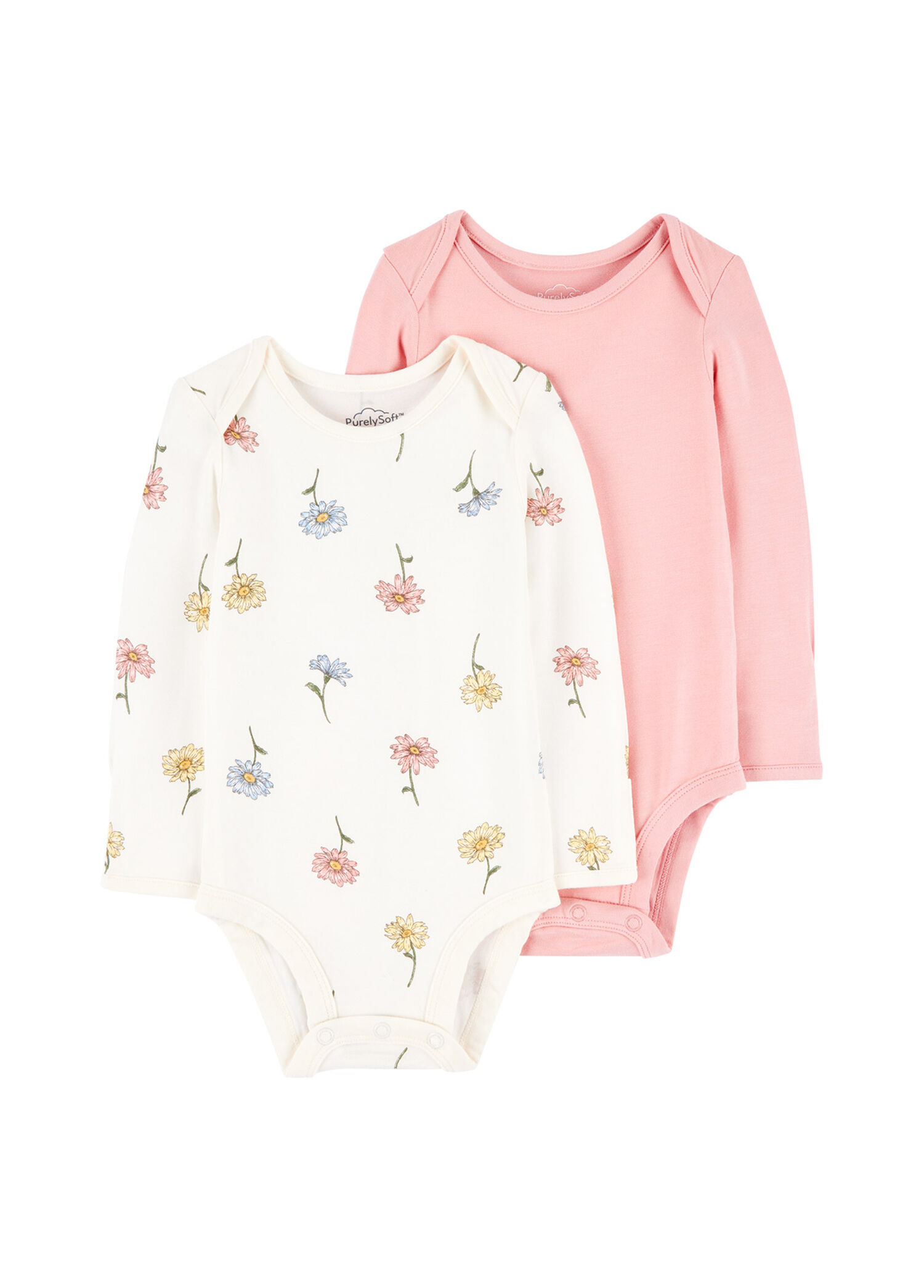 PurelySoft Uzun Kollu 2'li Kız Bebek Body Set