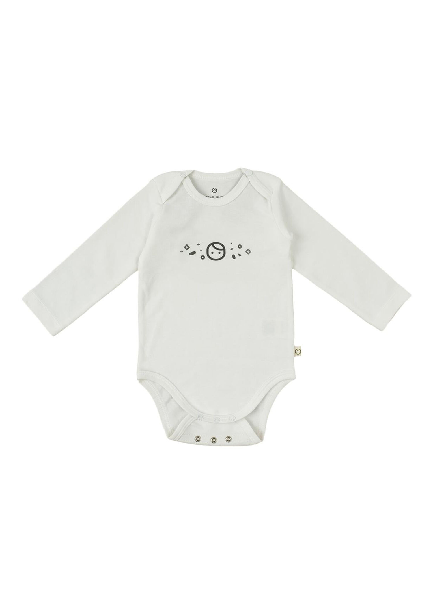 Planet Gusto Beyaz Organik Pamuk Uzun Kollu Çıtçıtlı Zıbın Body