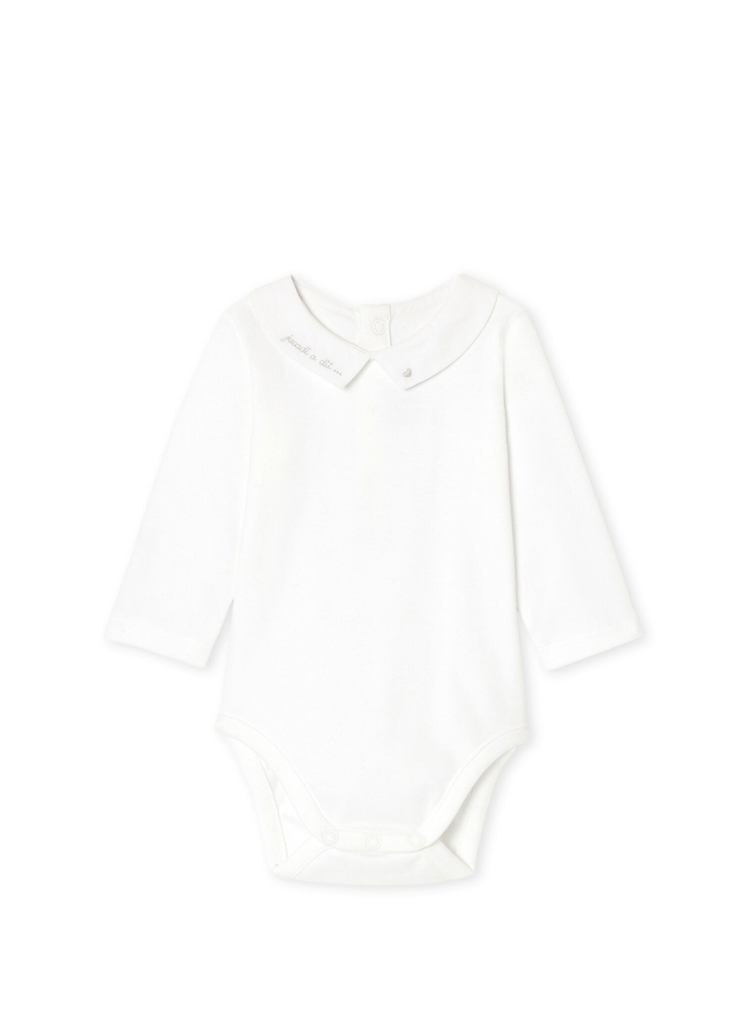 Beyaz Uzun Kollu Unisex Bebek Body
