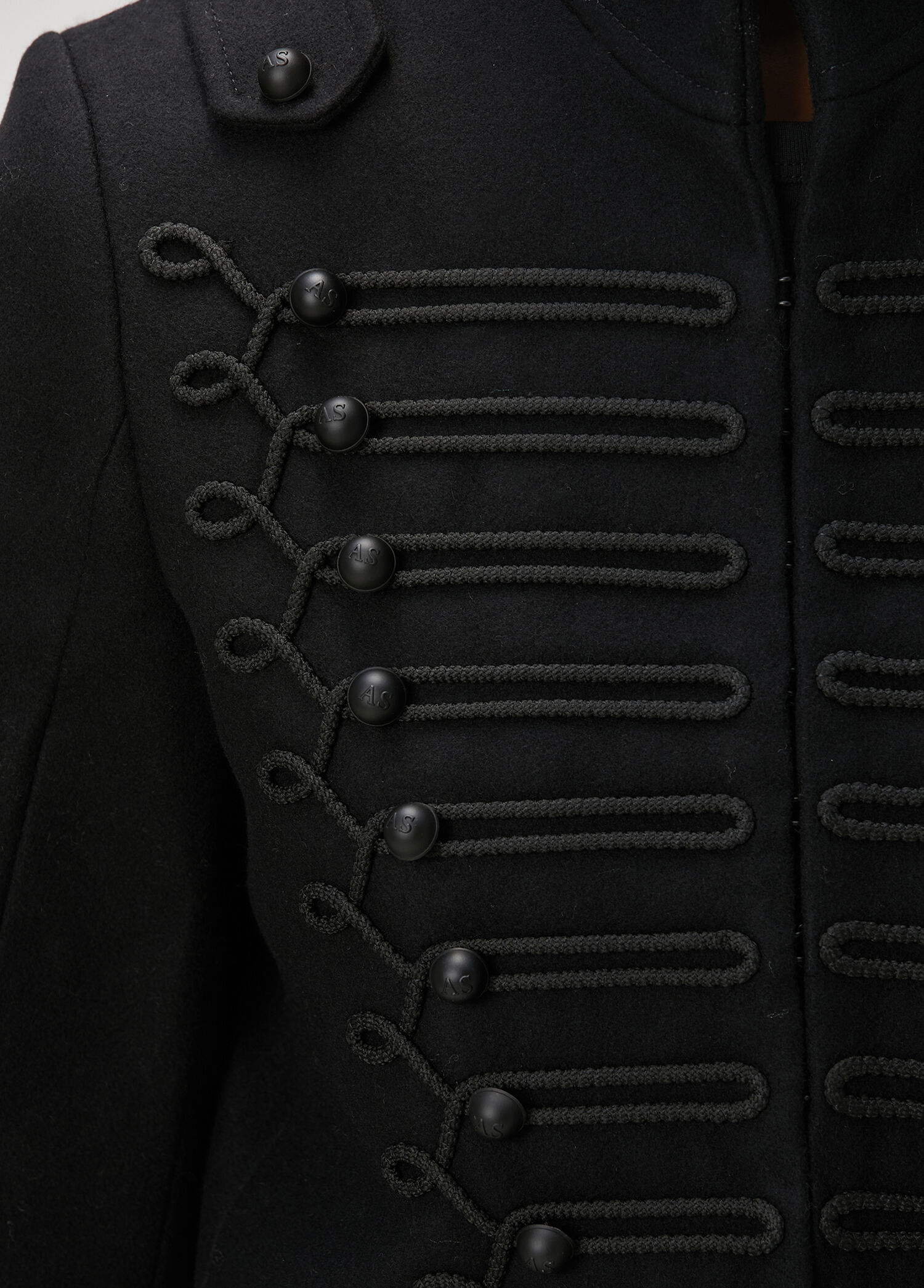 AllSaints - Rummy Black Crop Wool Jacket