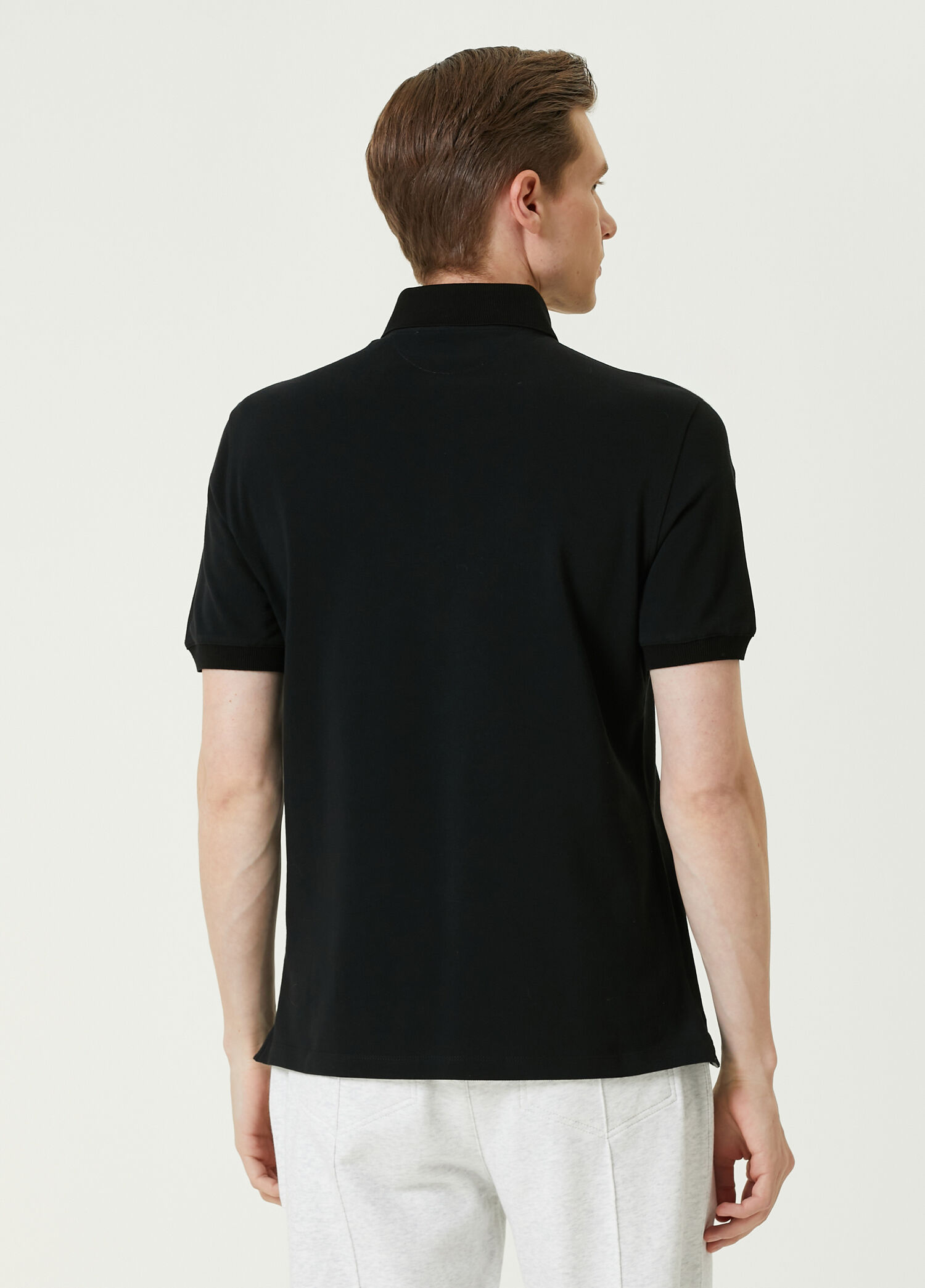 BRUNELLO CUCINELLI スリムフィット ポロシャツ Brunello Cucinelli - Siyah Polo Yaka T-shirt - Siyah