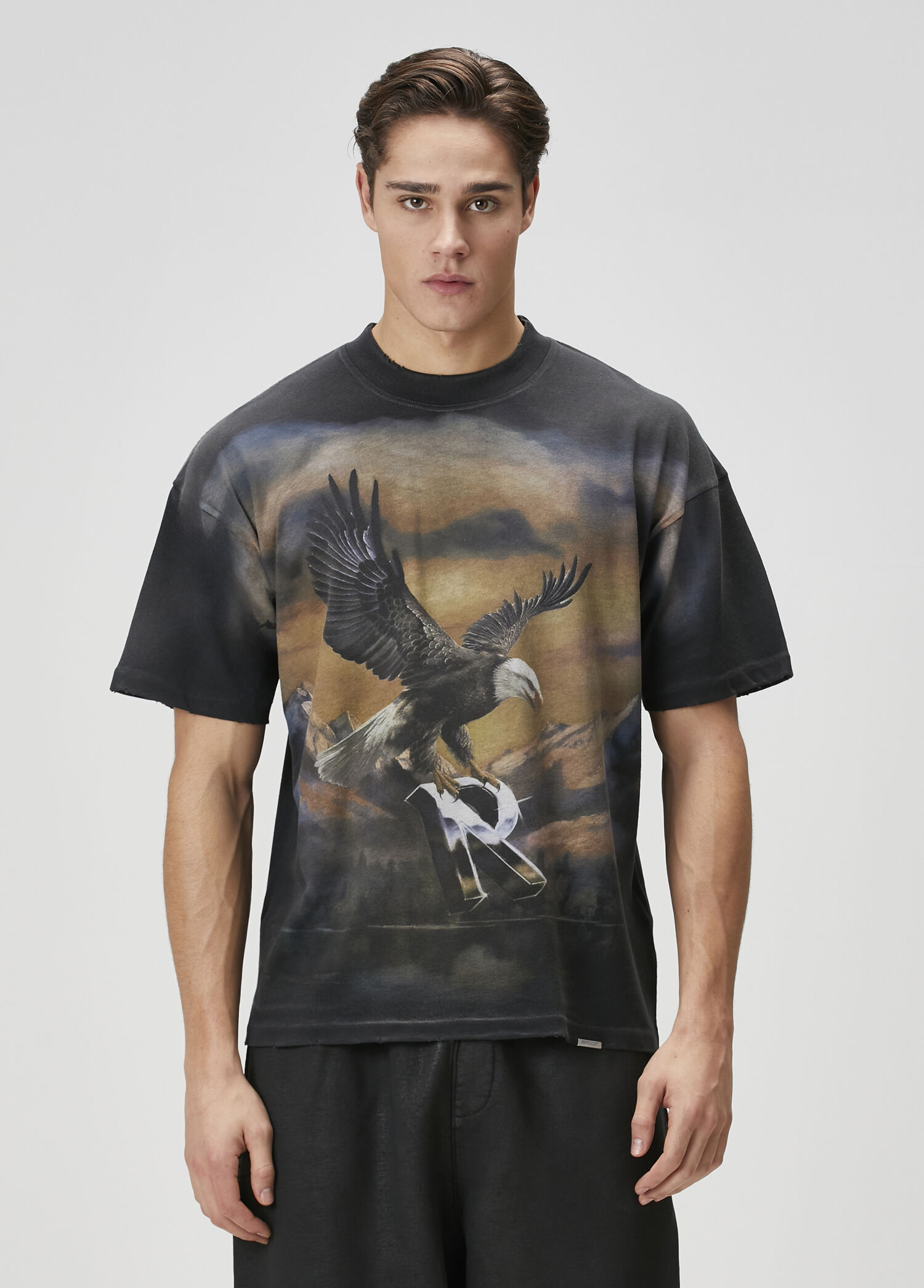 Antrasit Baskılı T-shirt