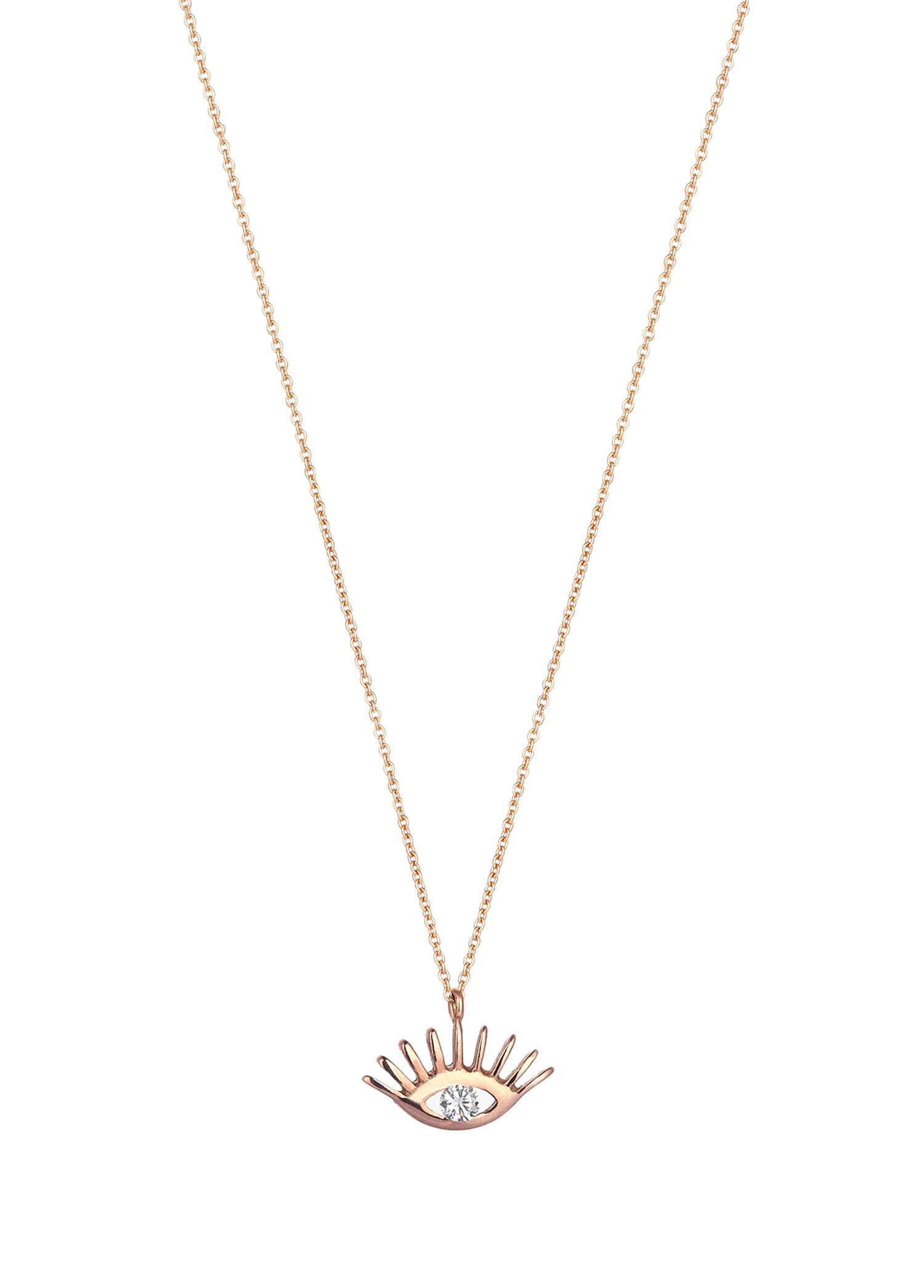 Evil Eye Mini Women's Gold Chain Necklace