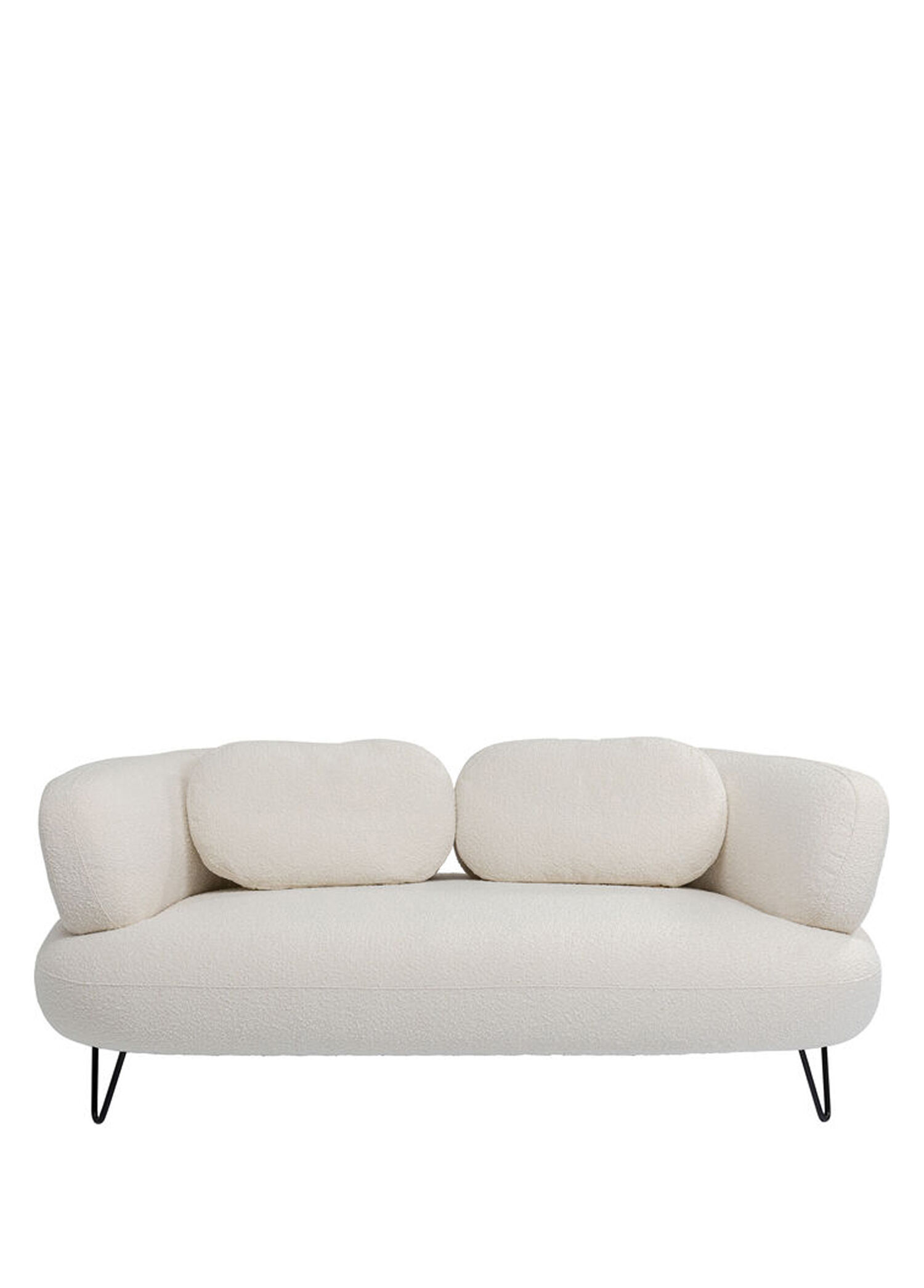 Sofa Peppo Krem Rengi İkili Kanepe