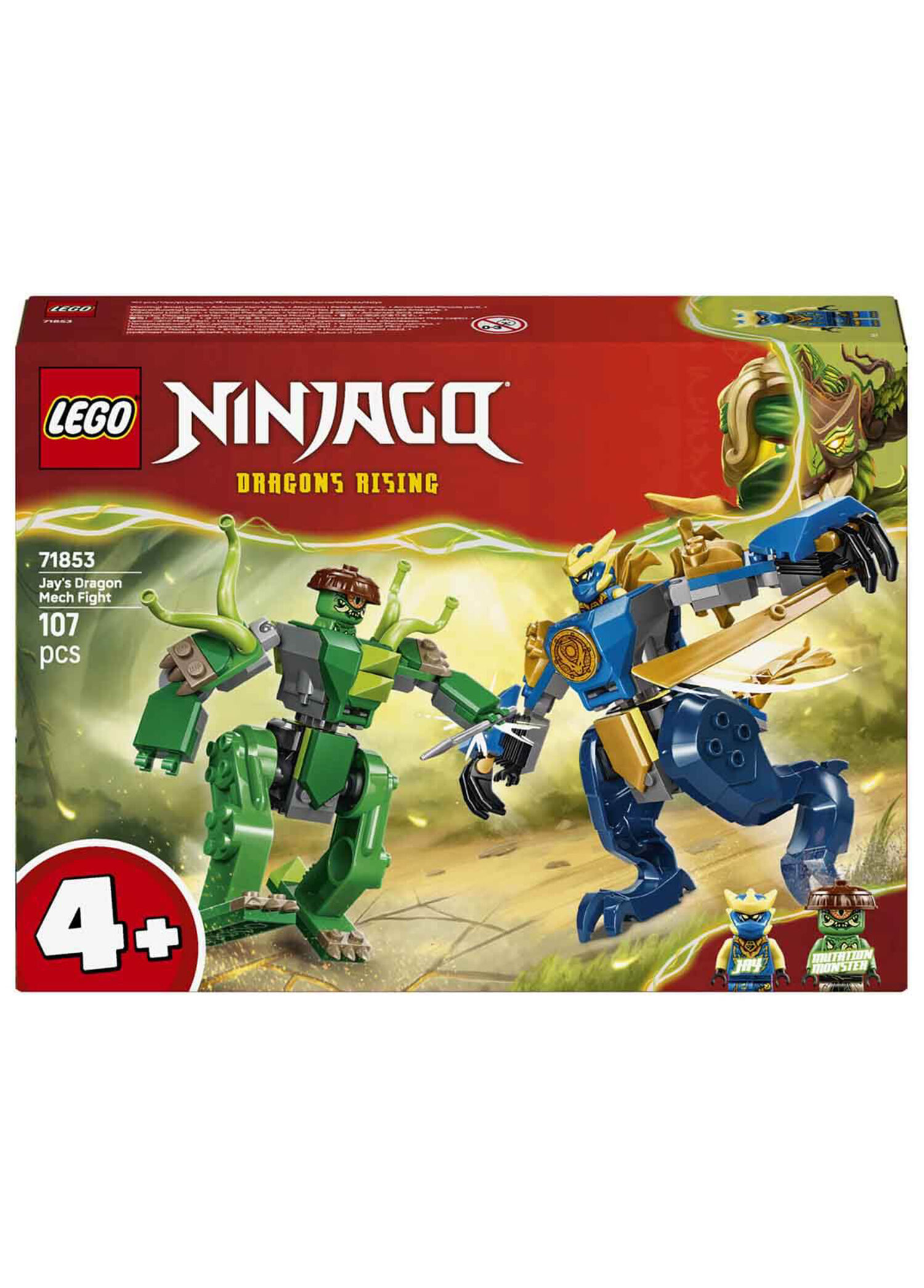 LEGO - Jay'in Ejderha Robotu Savaşı 107 Parça 4+ Yaş Yapı Oyuncağı